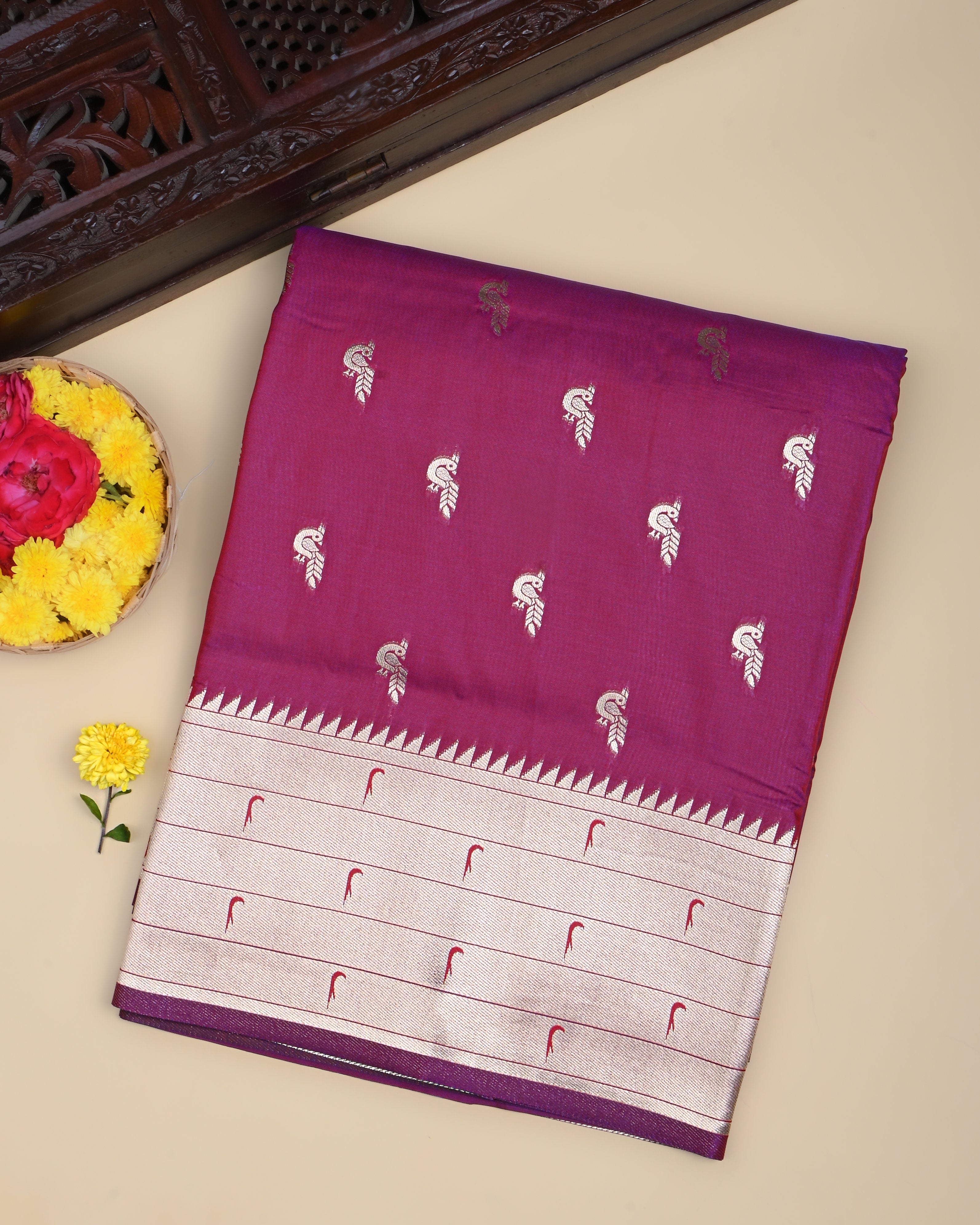 Purple Color Silk Saree