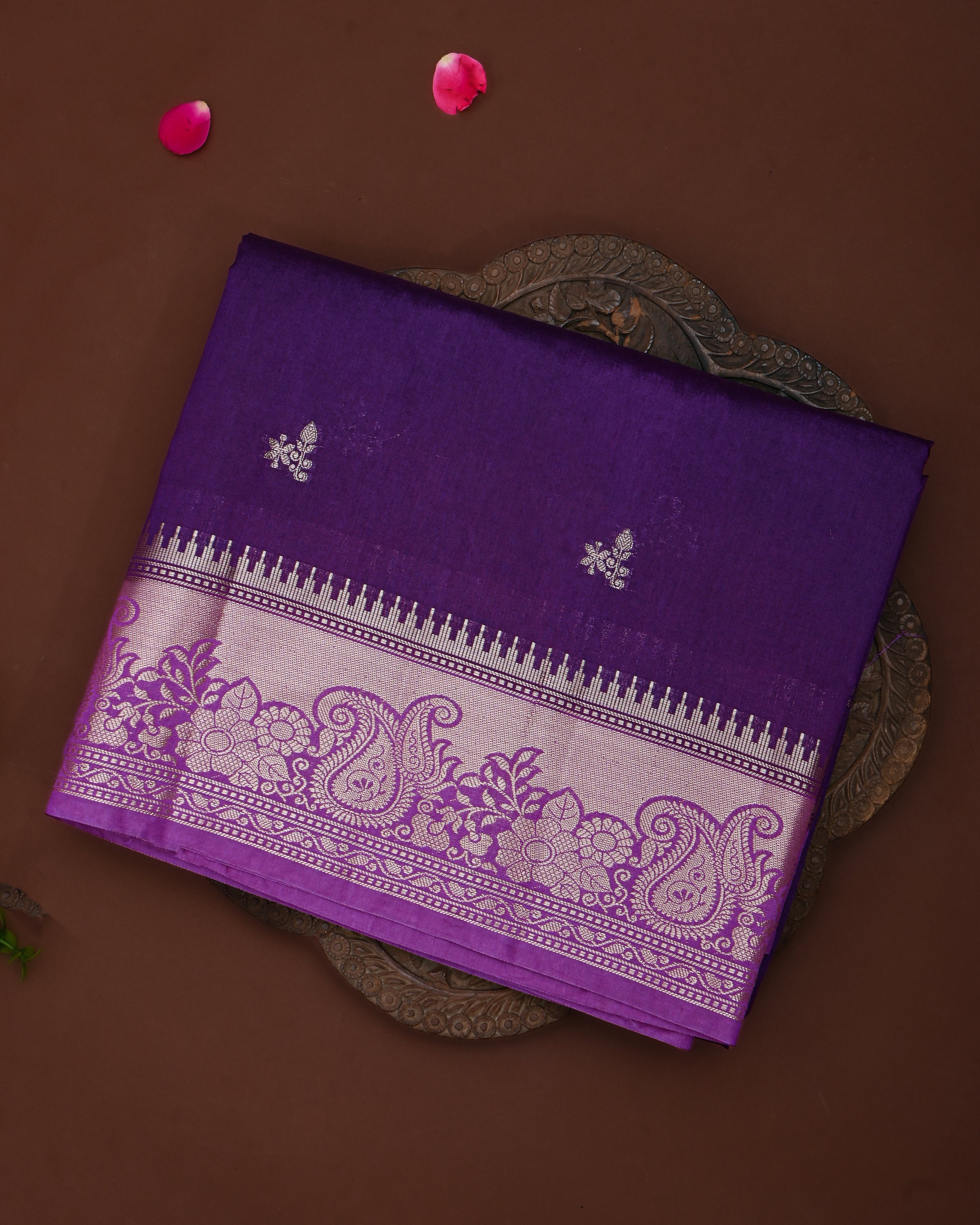 Purple color Silk Saree