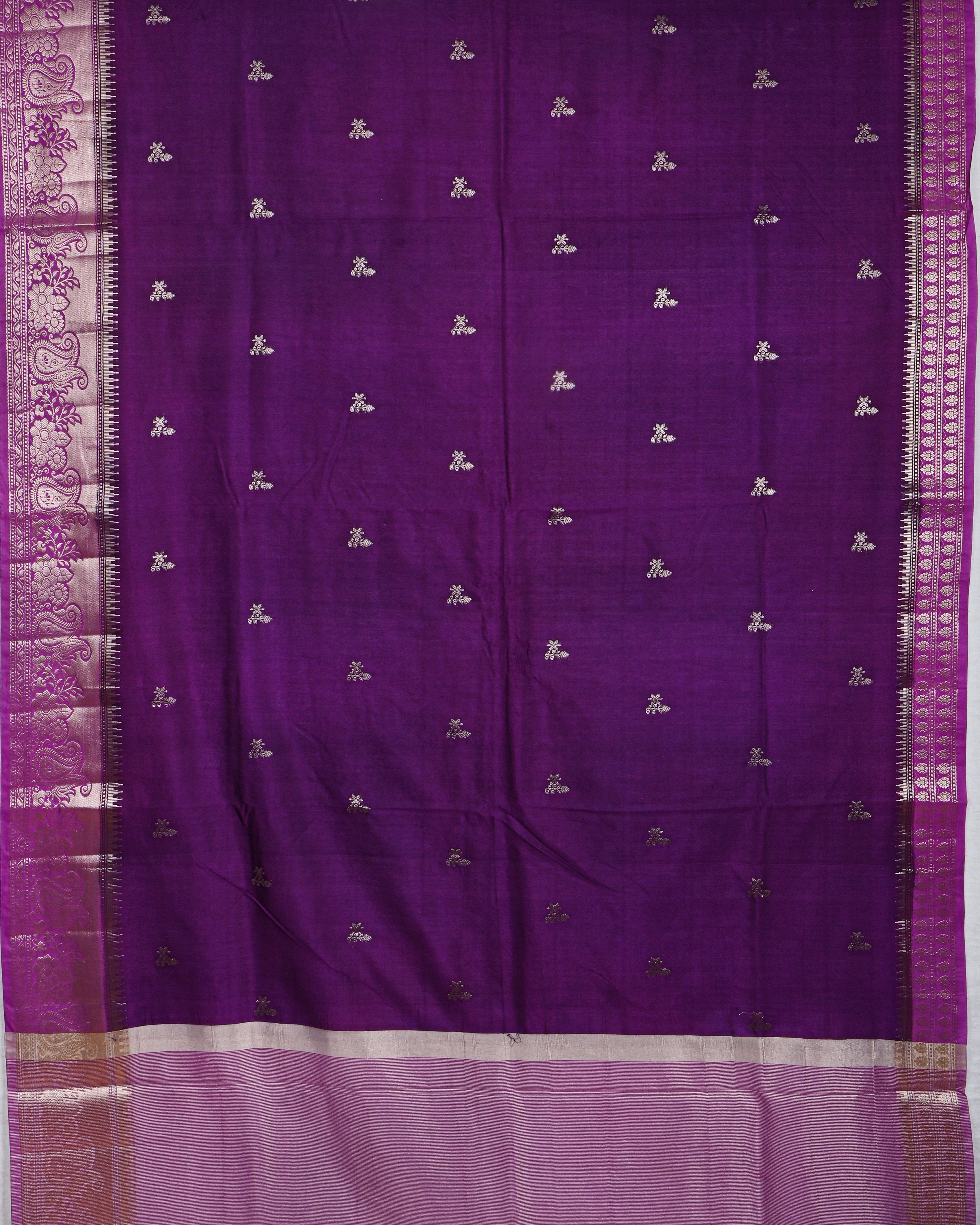 Purple color Silk Saree