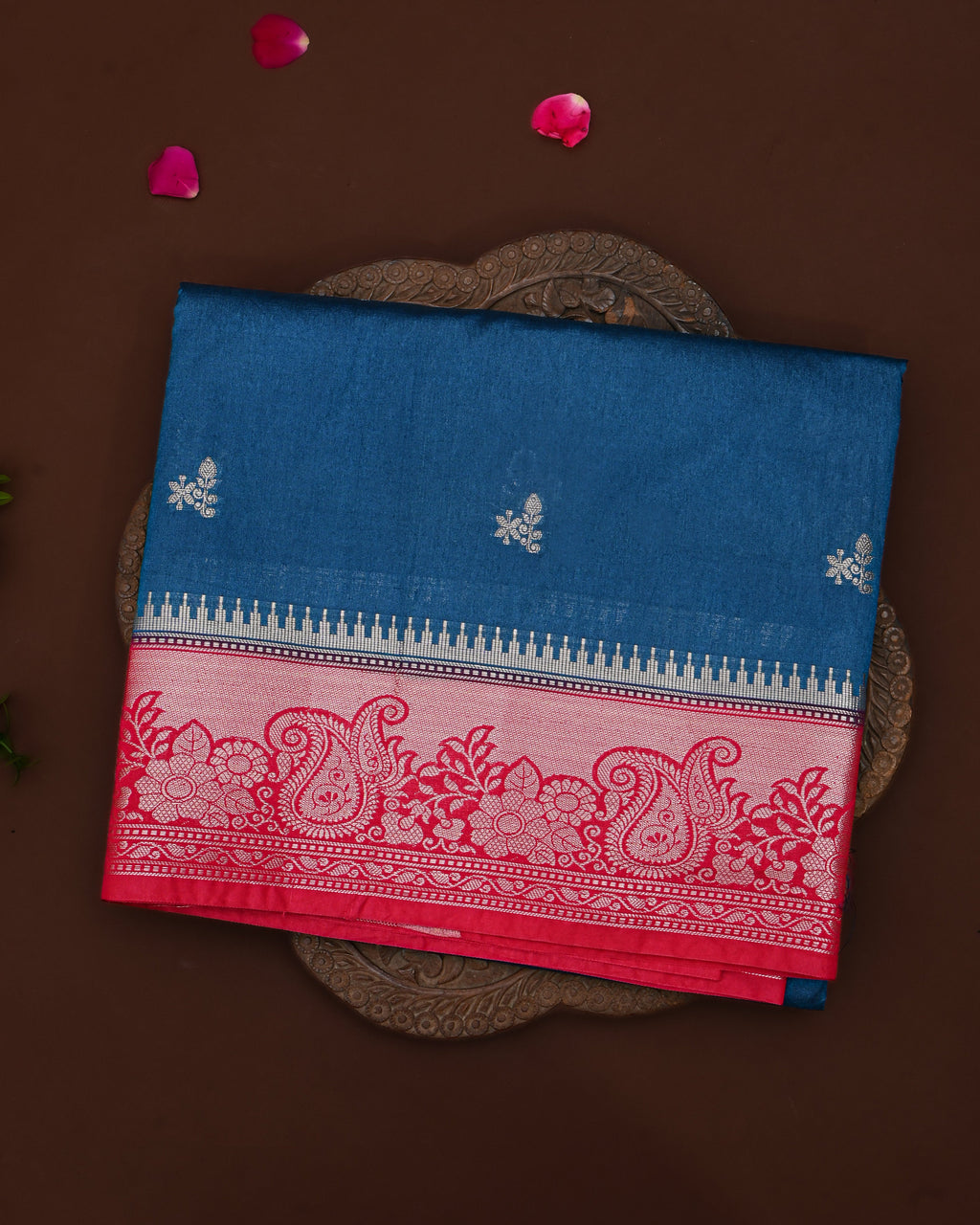 Navy Blue color Silk Saree