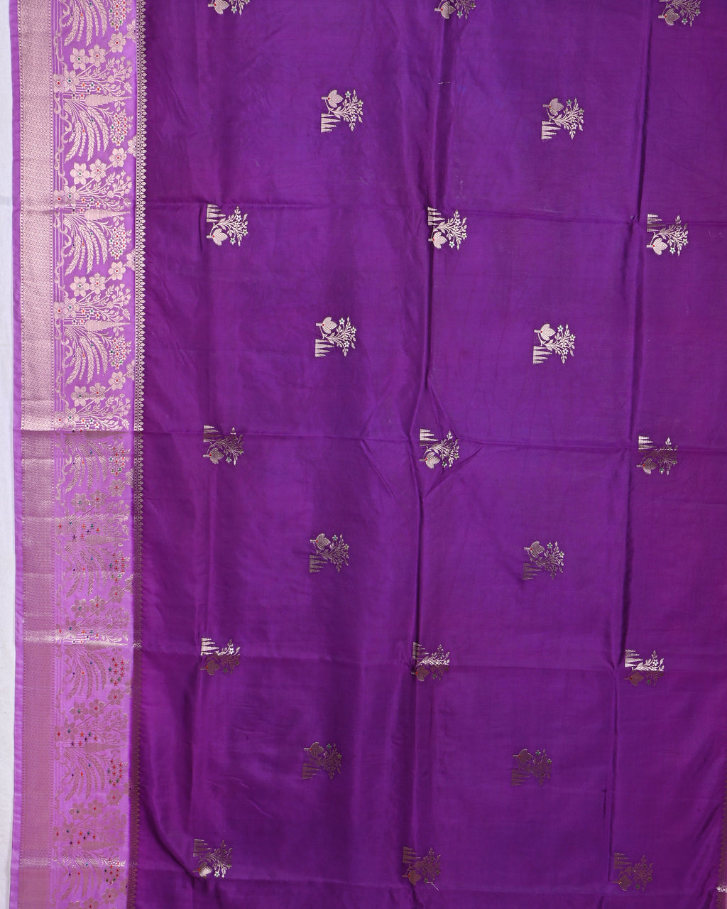 Purple color Silk Saree