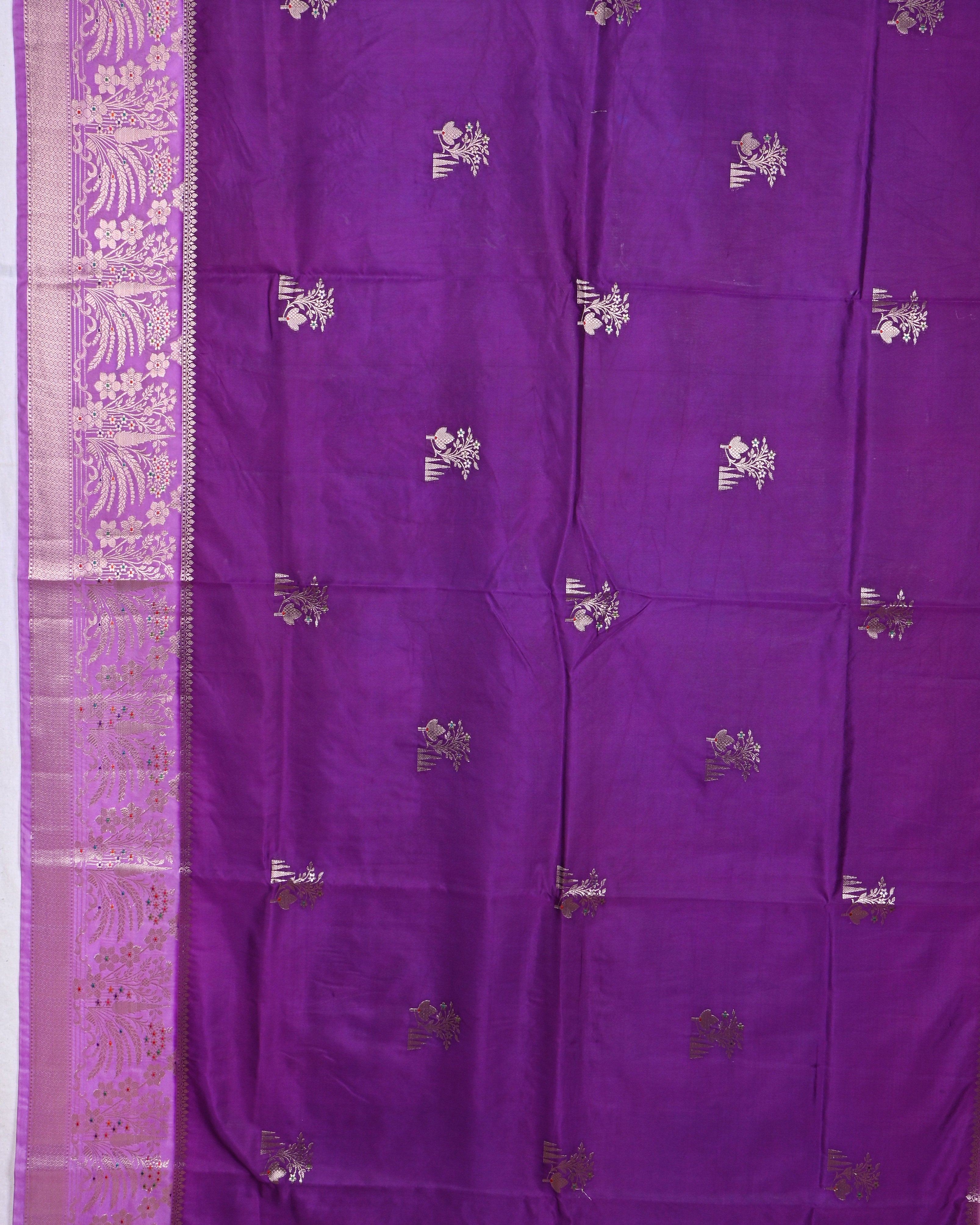 Purple color Silk Saree