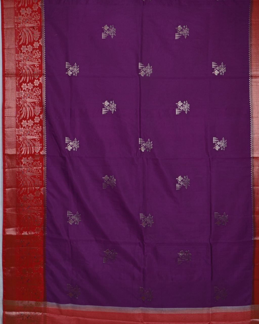 Purple color Silk Saree