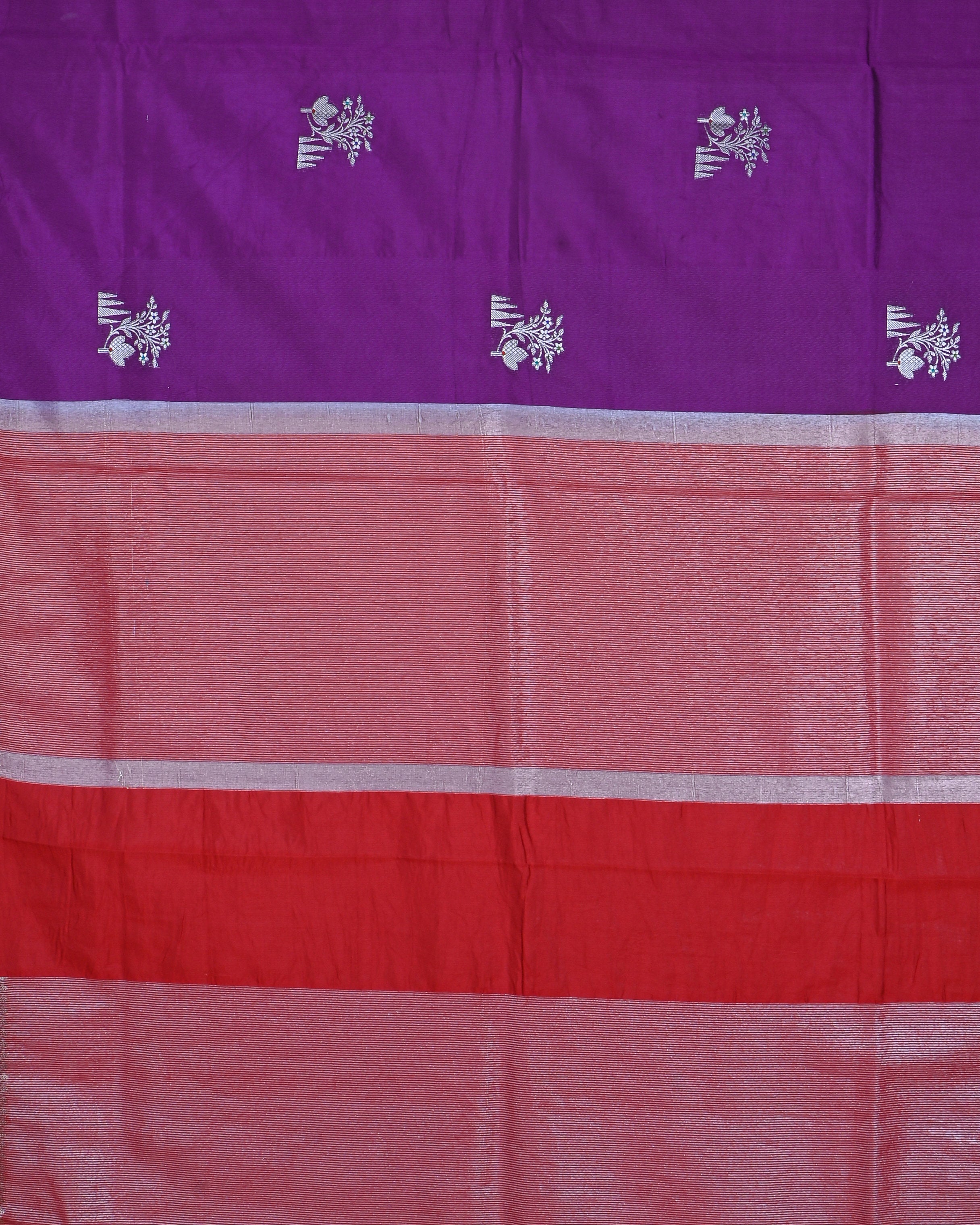 Purple color Silk Saree