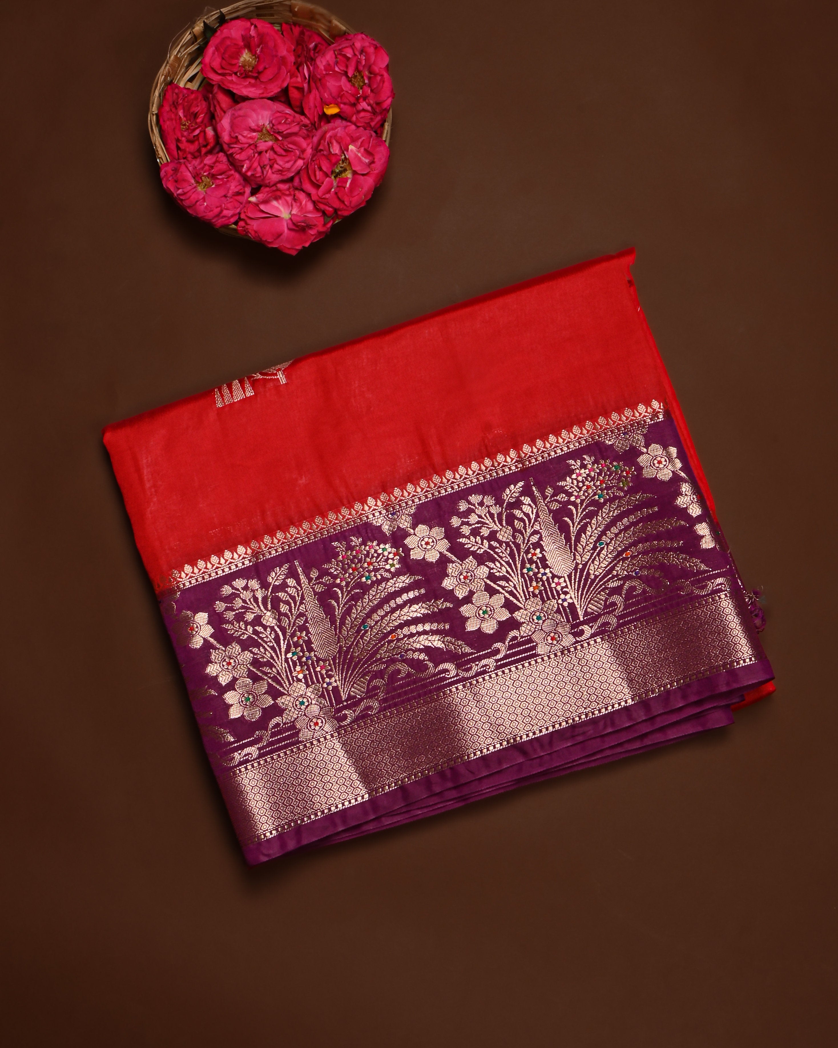 Red color Silk Saree