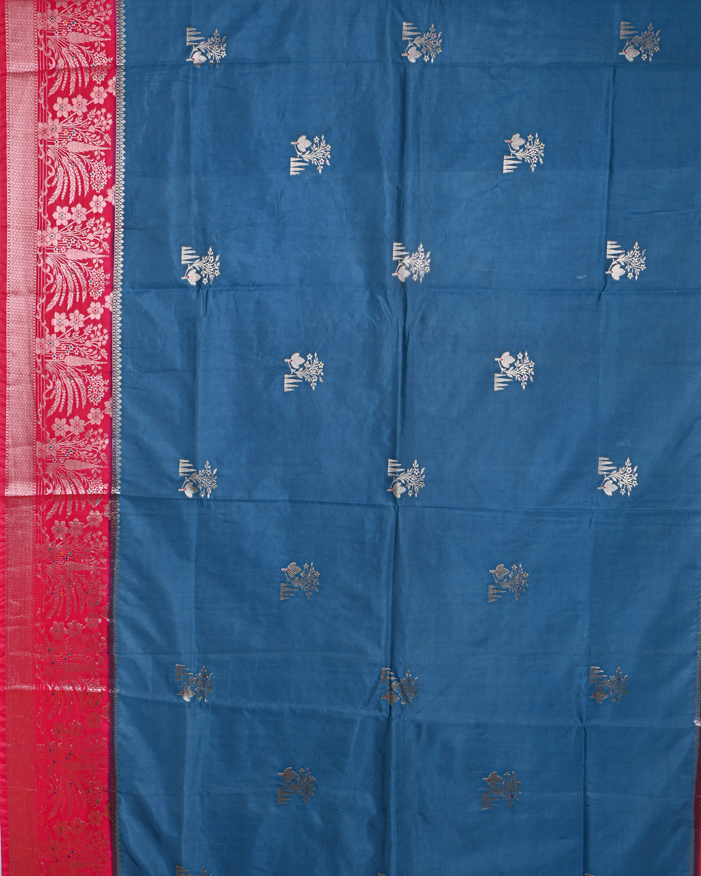 Navy Blue color Silk Saree