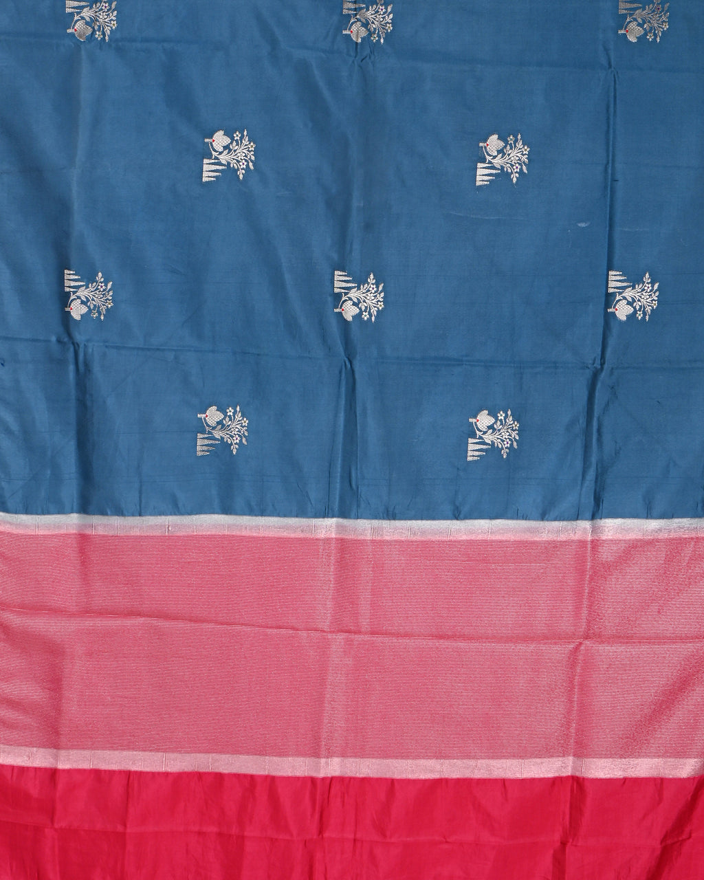 Navy Blue color Silk Saree