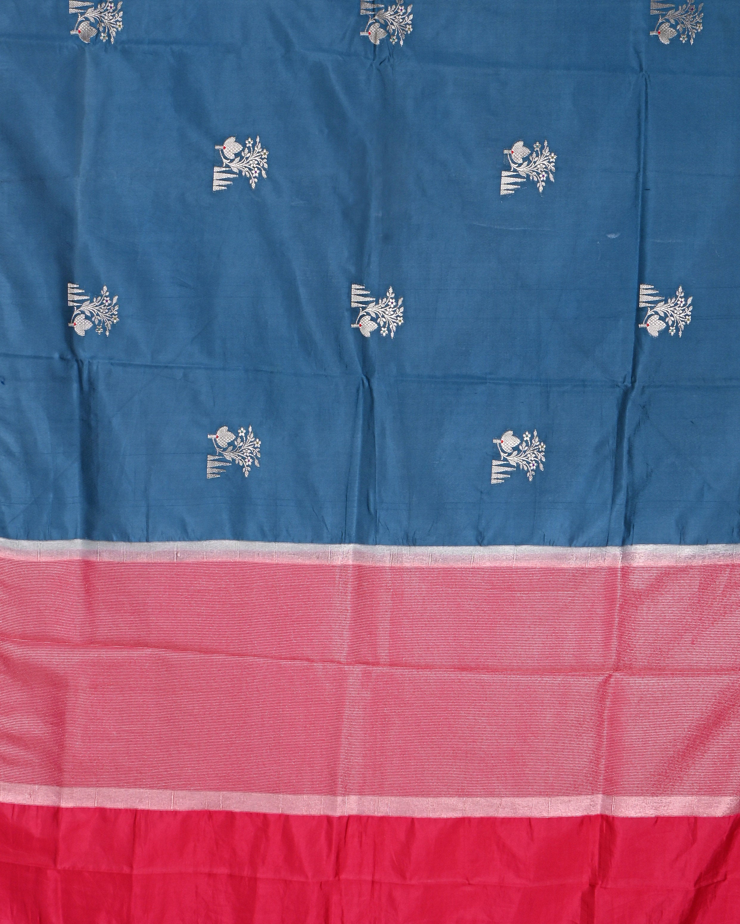 Navy Blue color Silk Saree