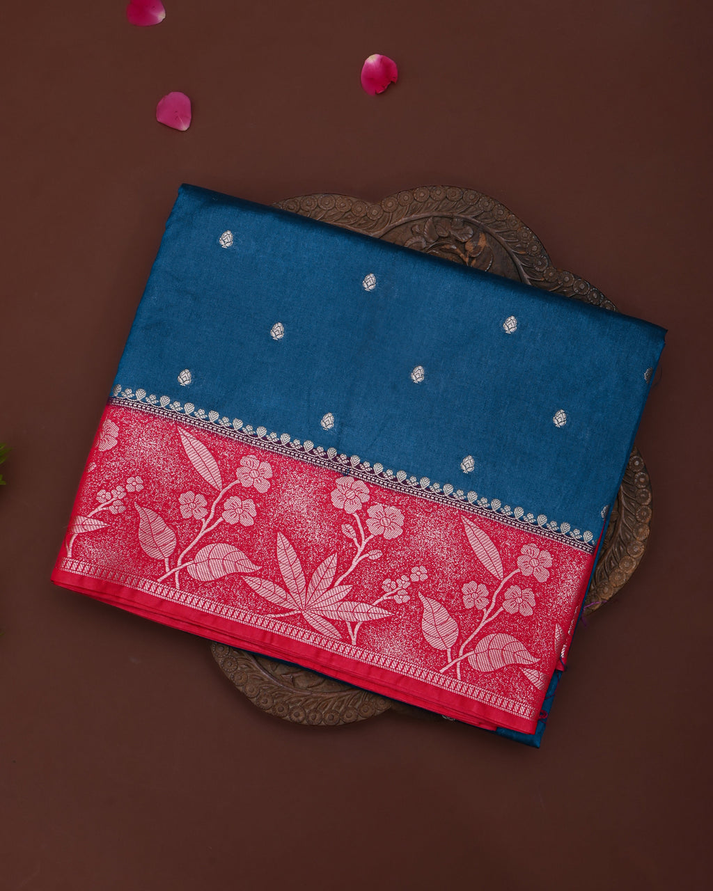 Navy Blue color Silk Saree