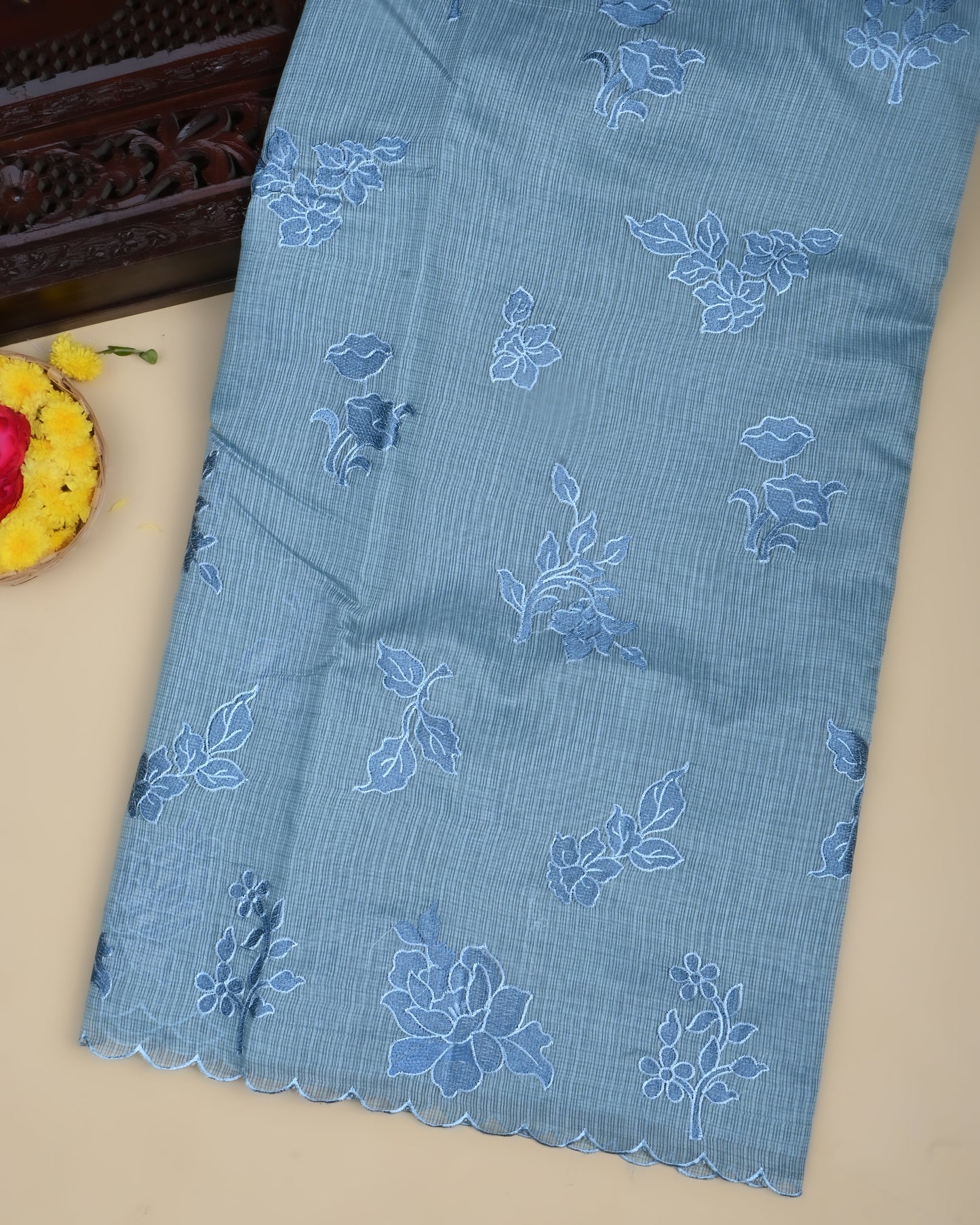 Ferozi Color Silk Kota Saree