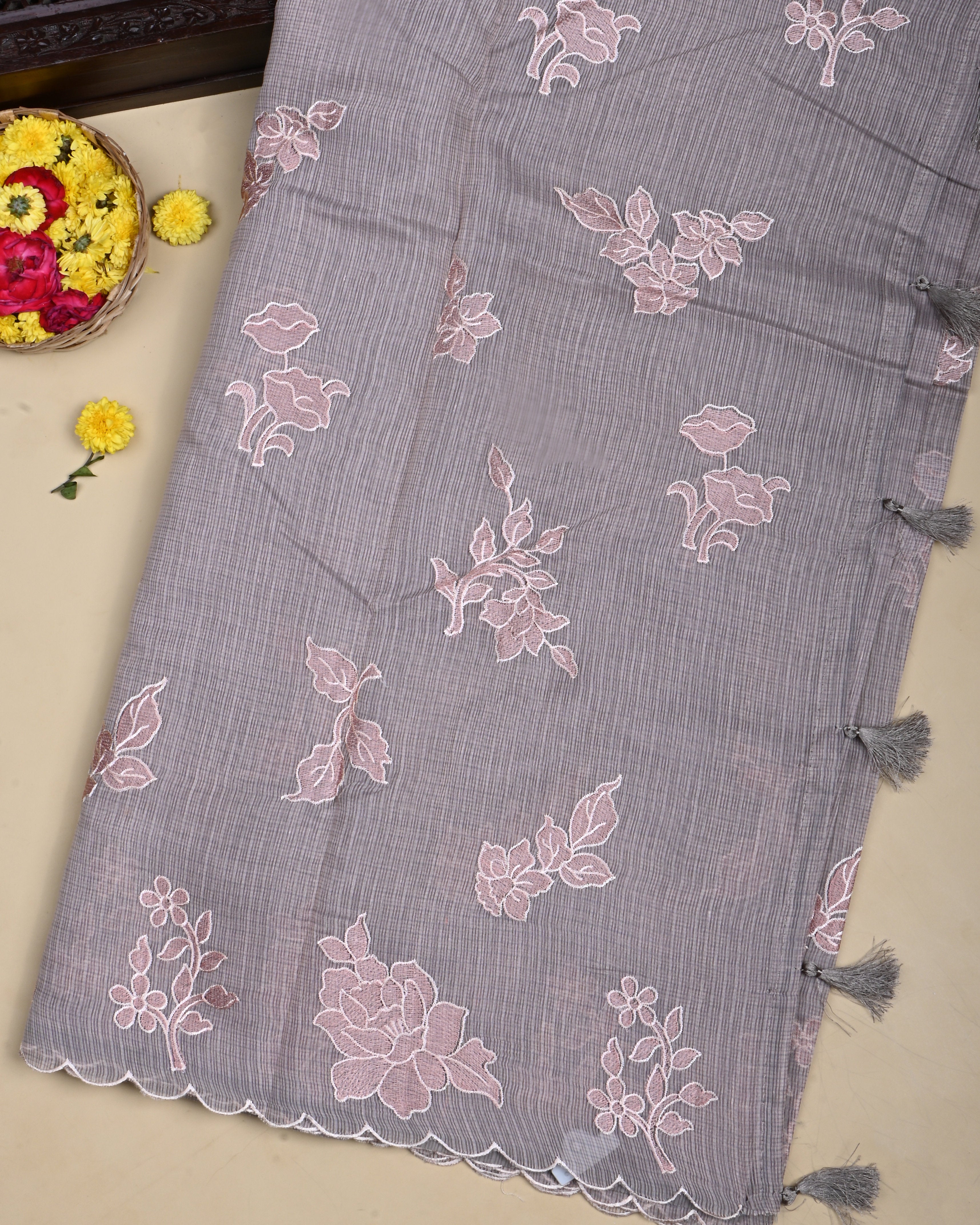 Pastel Color Silk Kota Saree