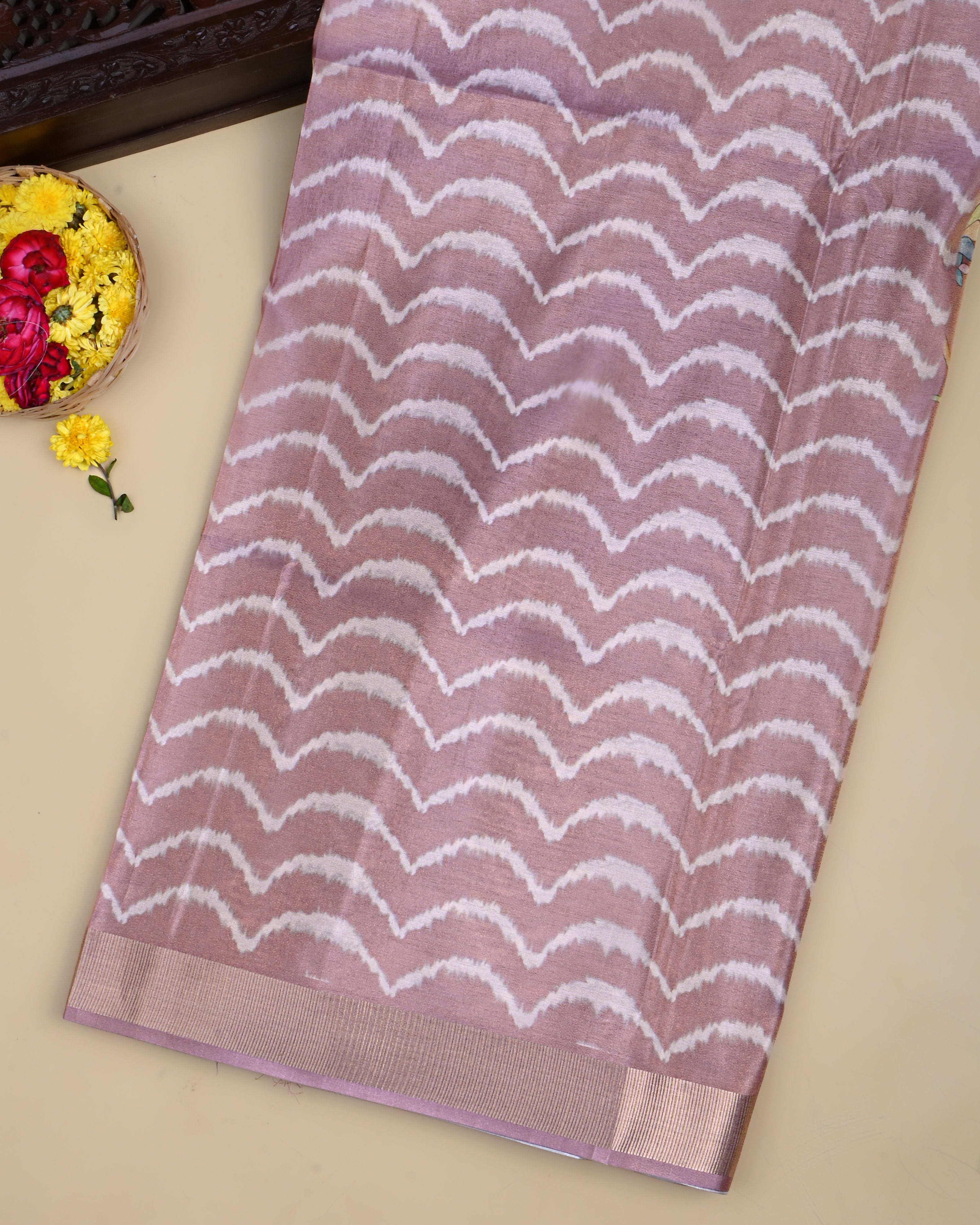 Pink Color Tissue Saree