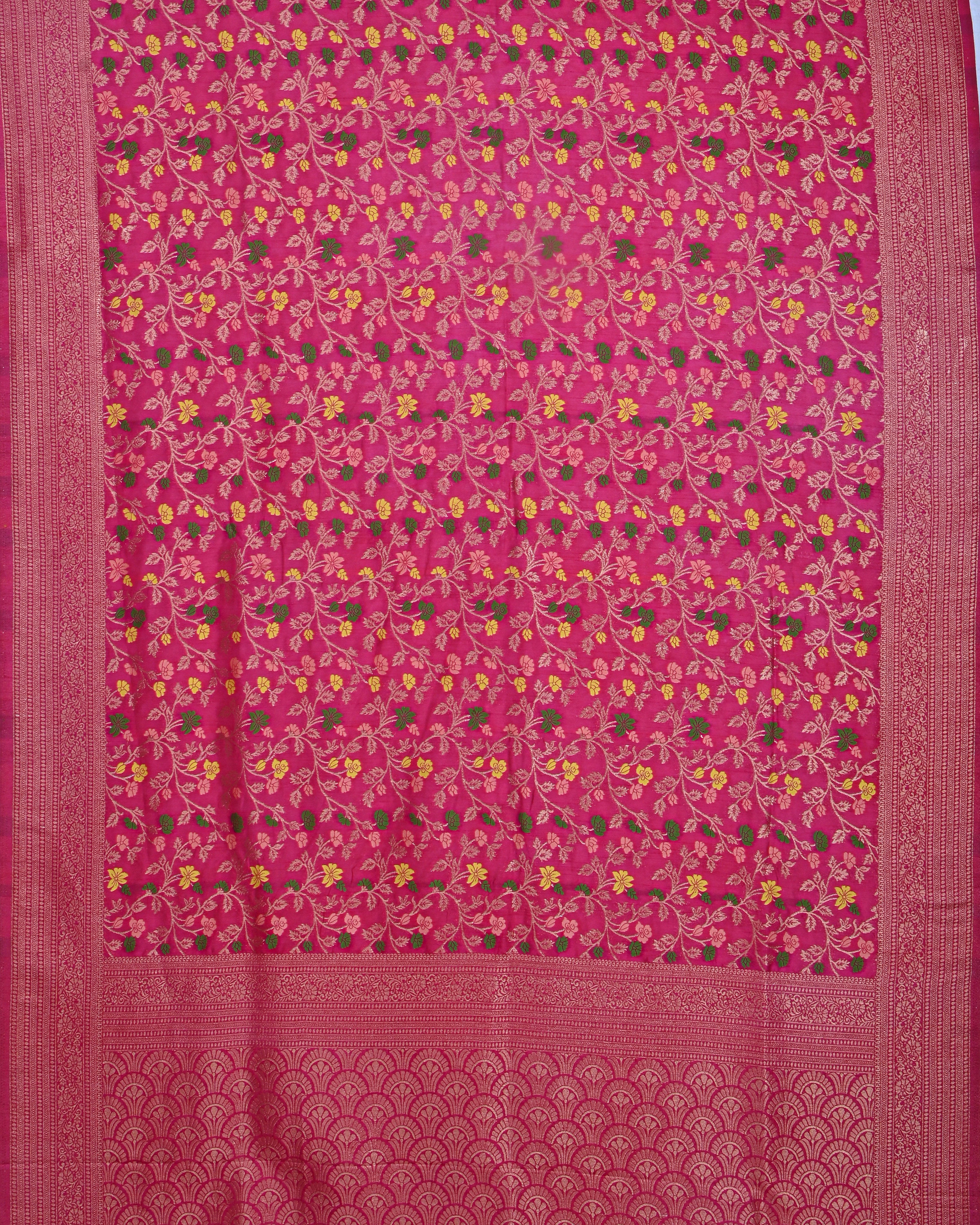Pink color Silk Saree