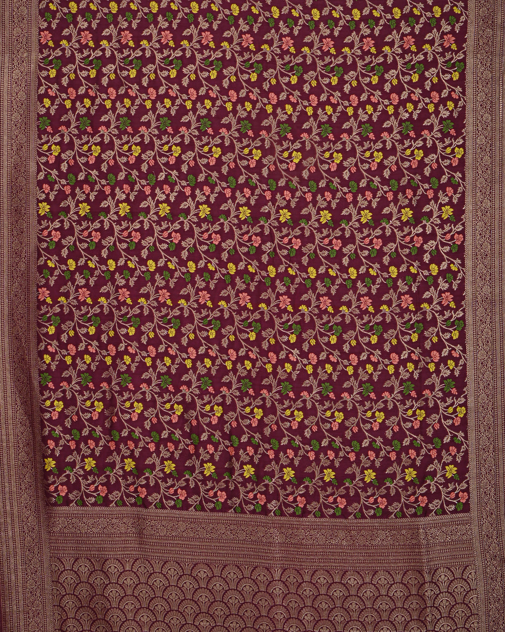 Purple color Silk Saree