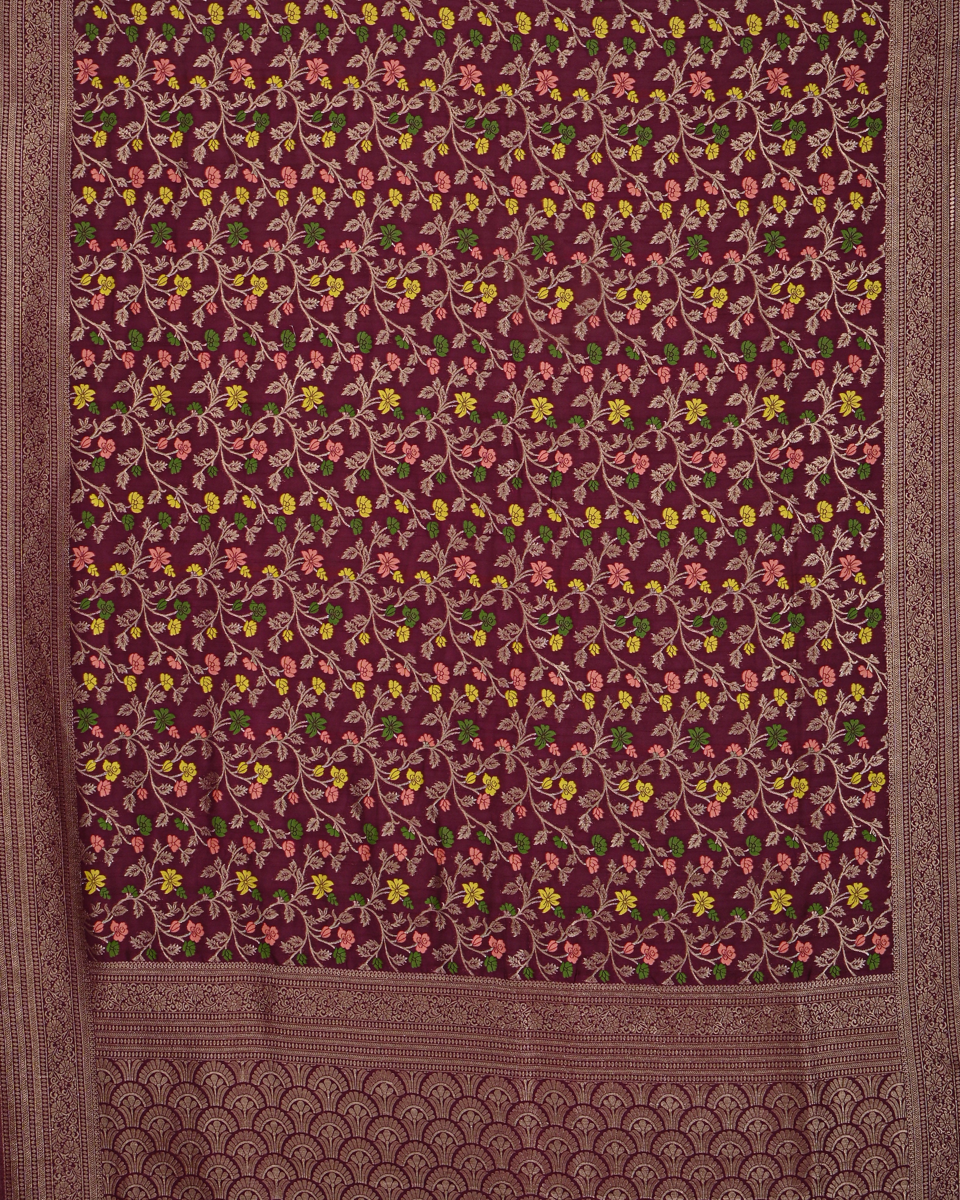 Purple color Silk Saree