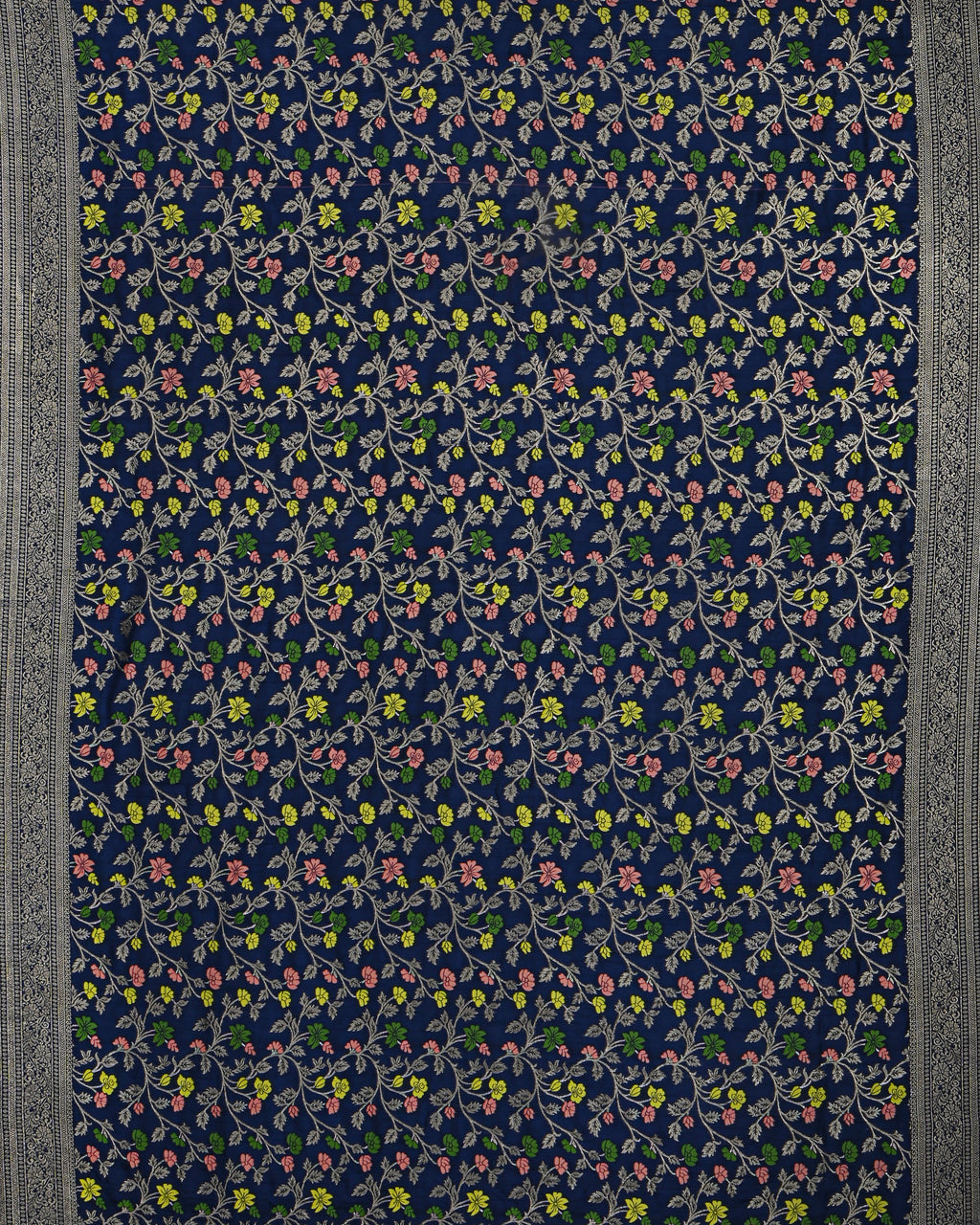 Navy Blue color Silk Saree