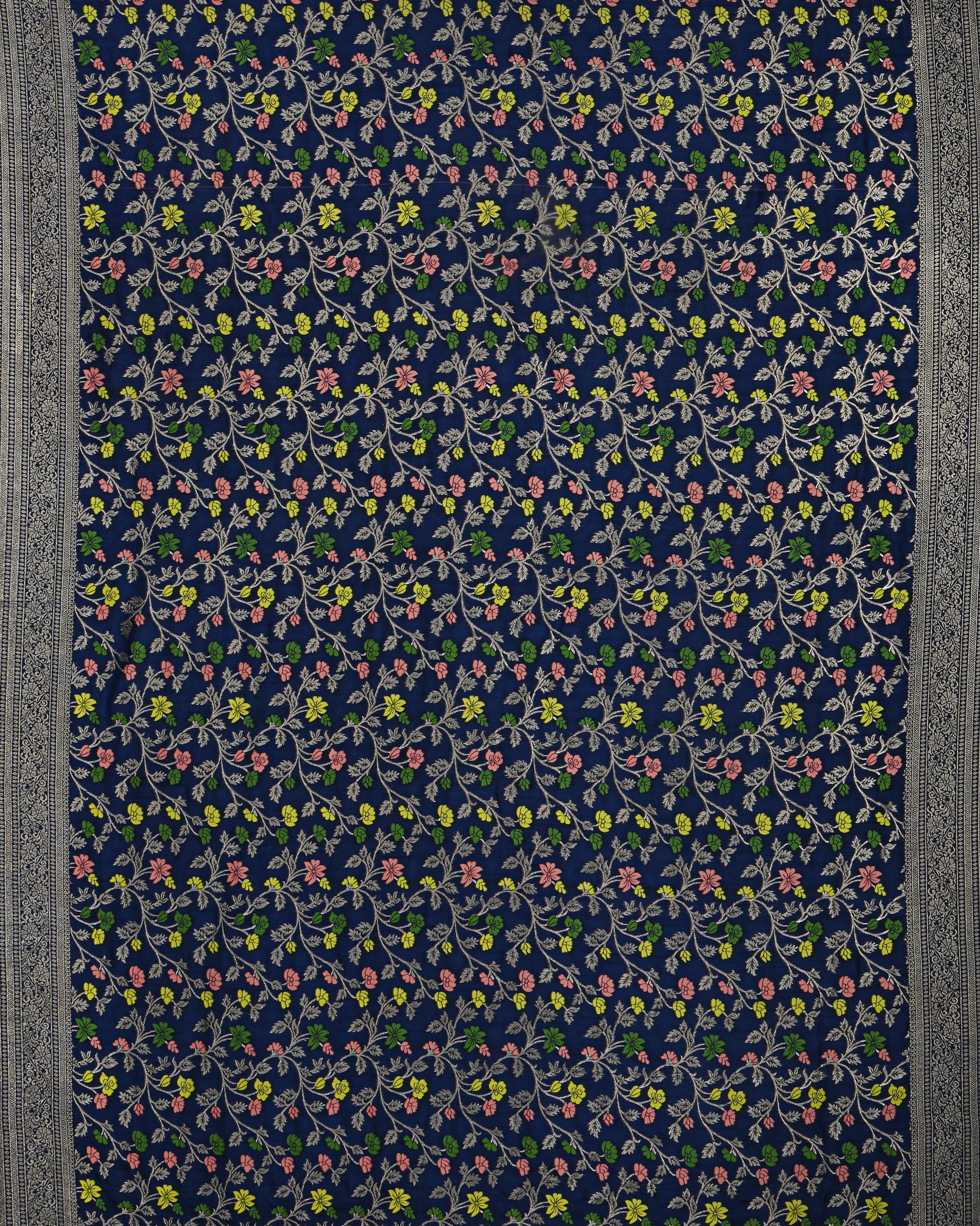 Navy Blue color Silk Saree