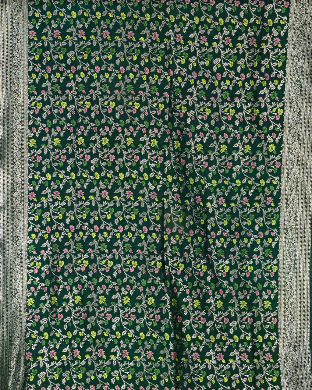 Bottle Green color Silk Saree