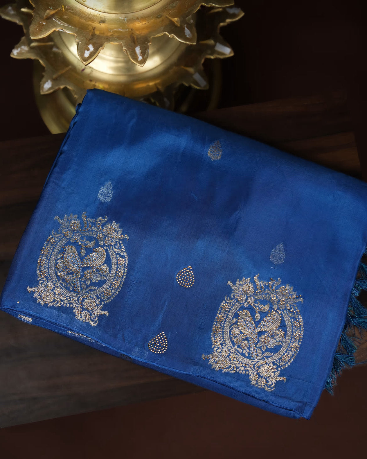 Navy Blue Color Silk Saree