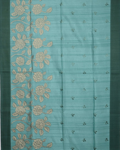 Blue color Silk Saree