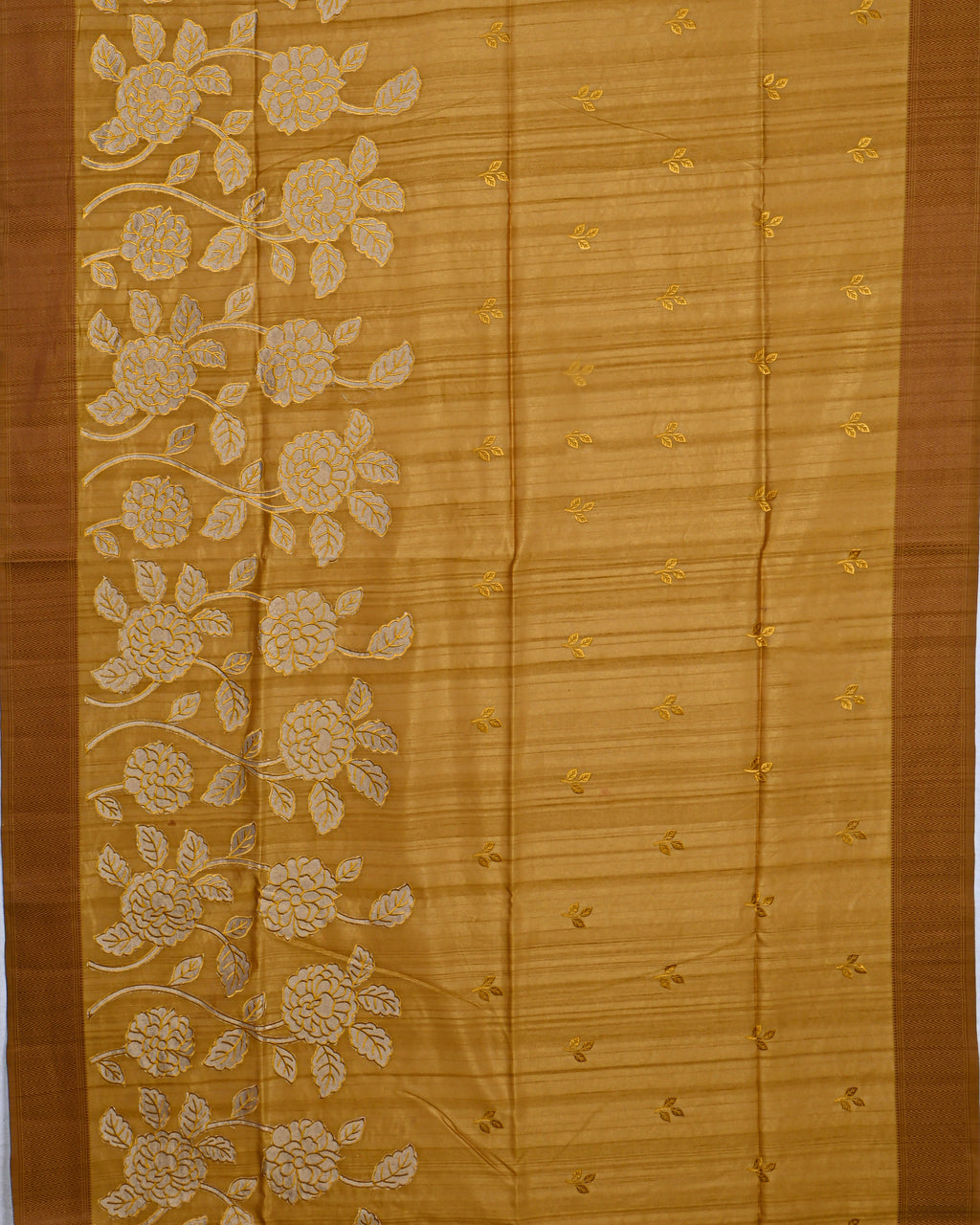 Yellow color Silk Saree