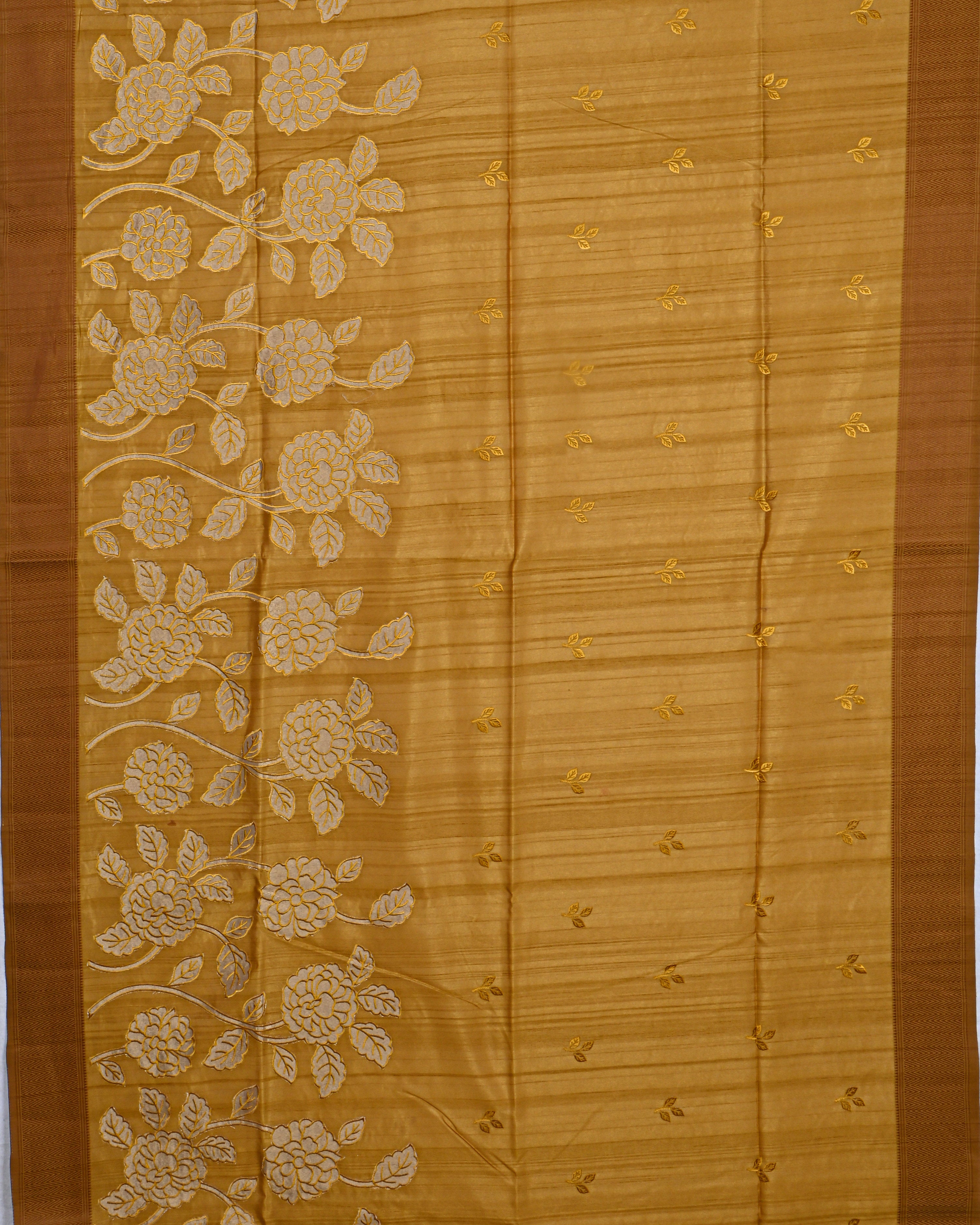Yellow color Silk Saree