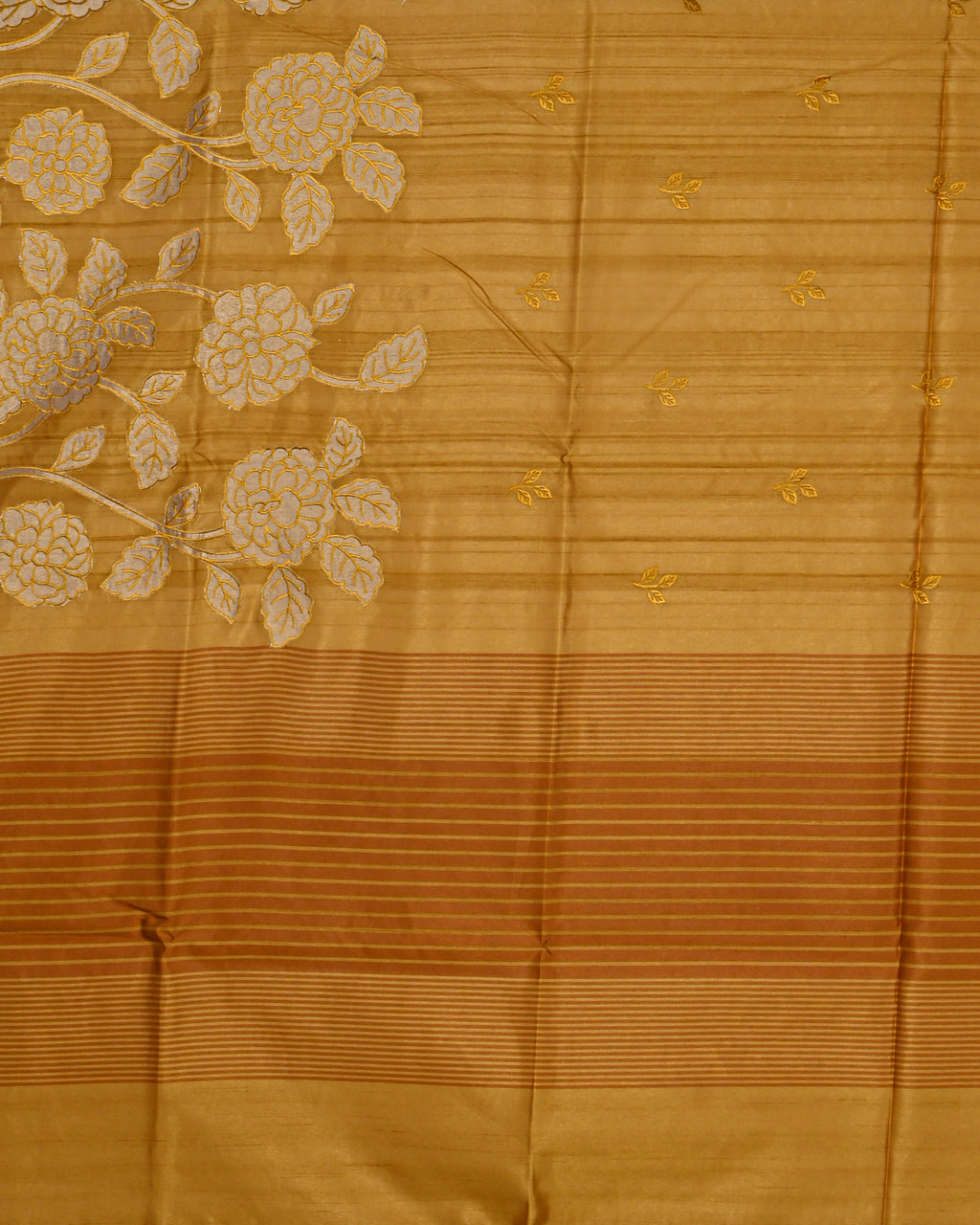 Yellow color Silk Saree