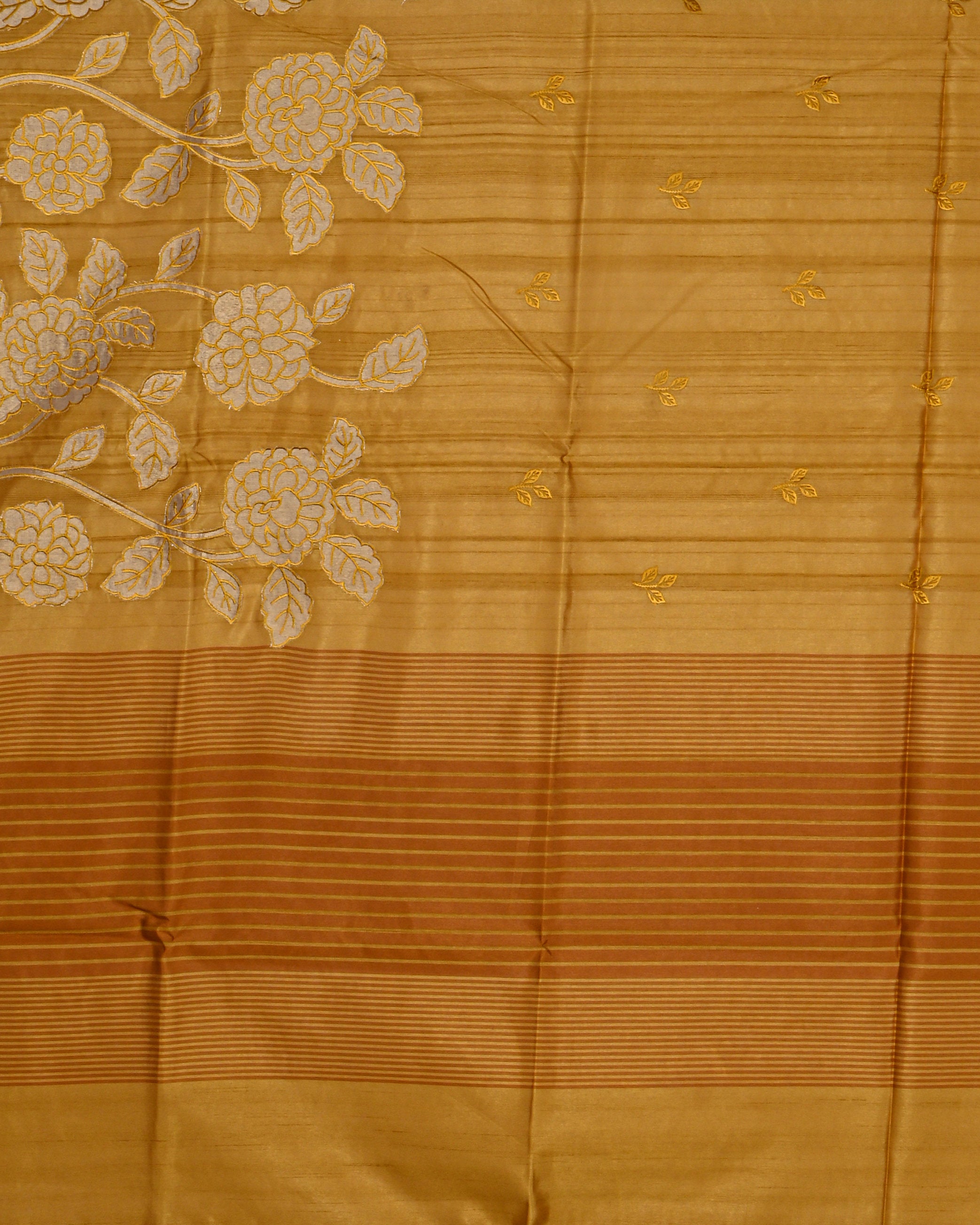 Yellow color Silk Saree