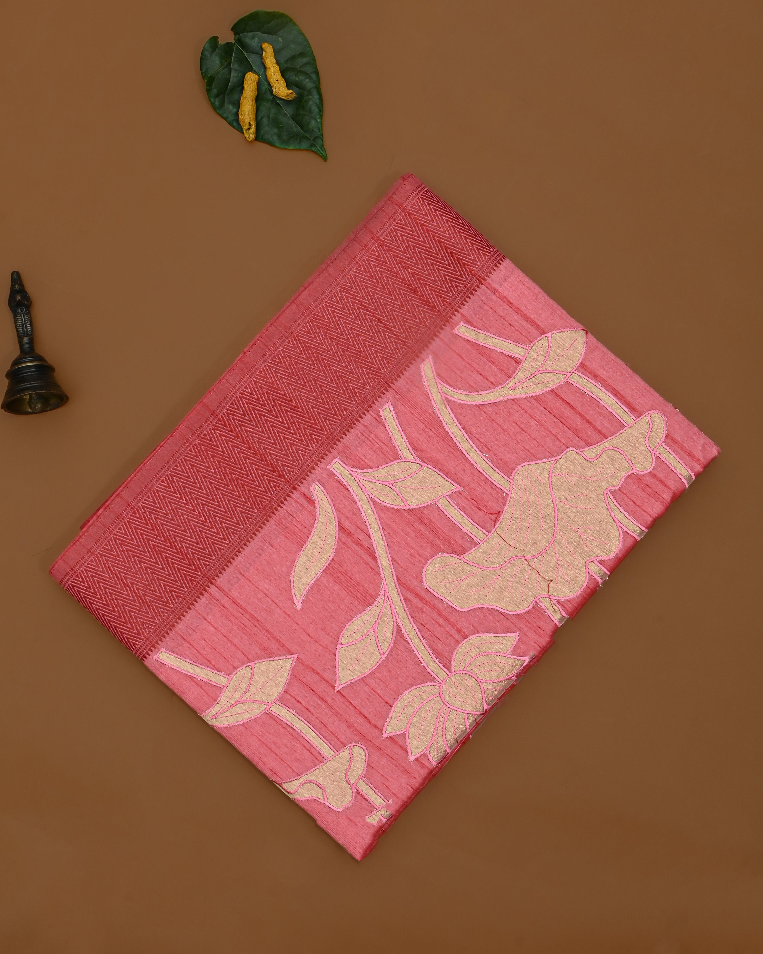 Pink color Silk Saree