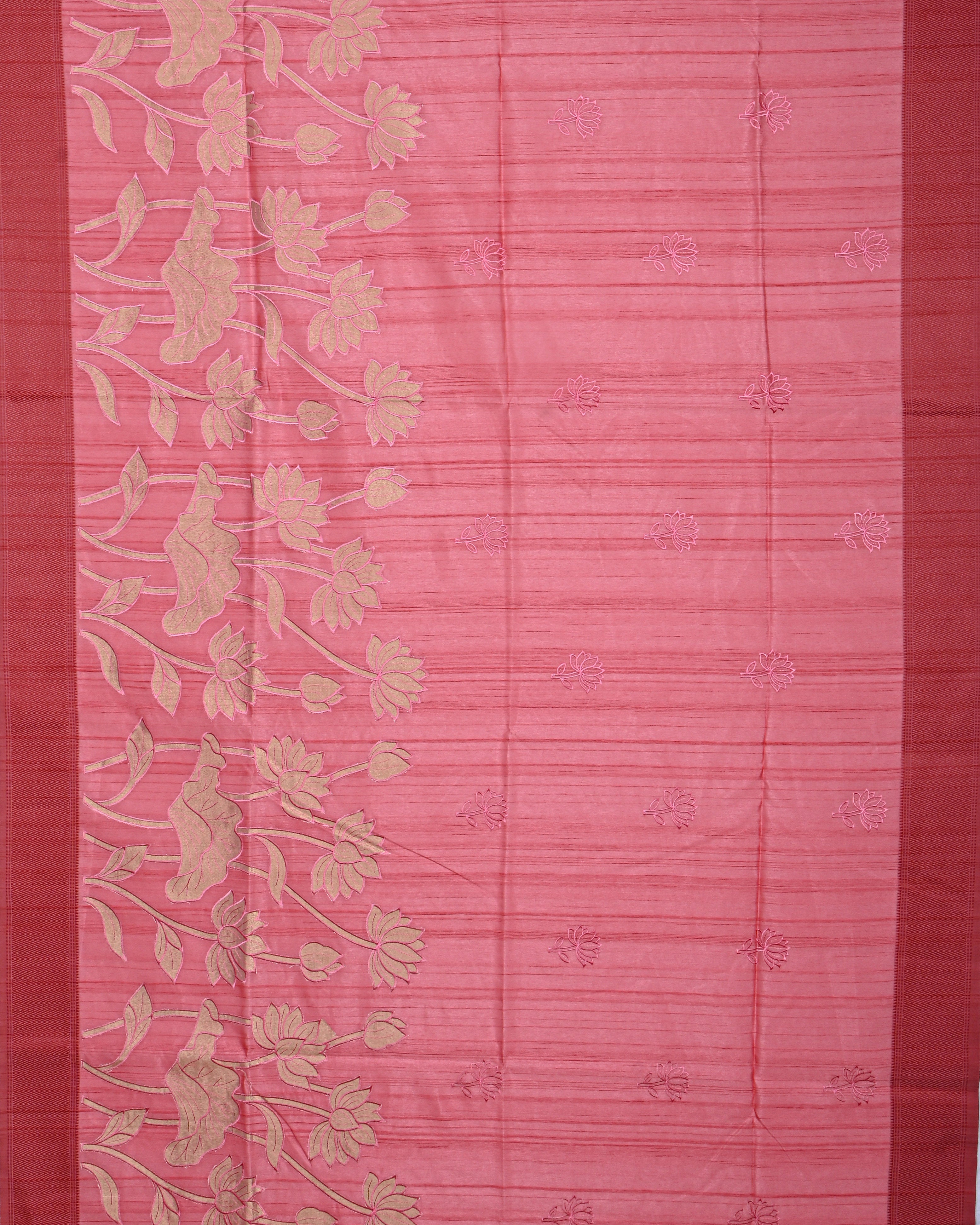 Pink color Silk Saree