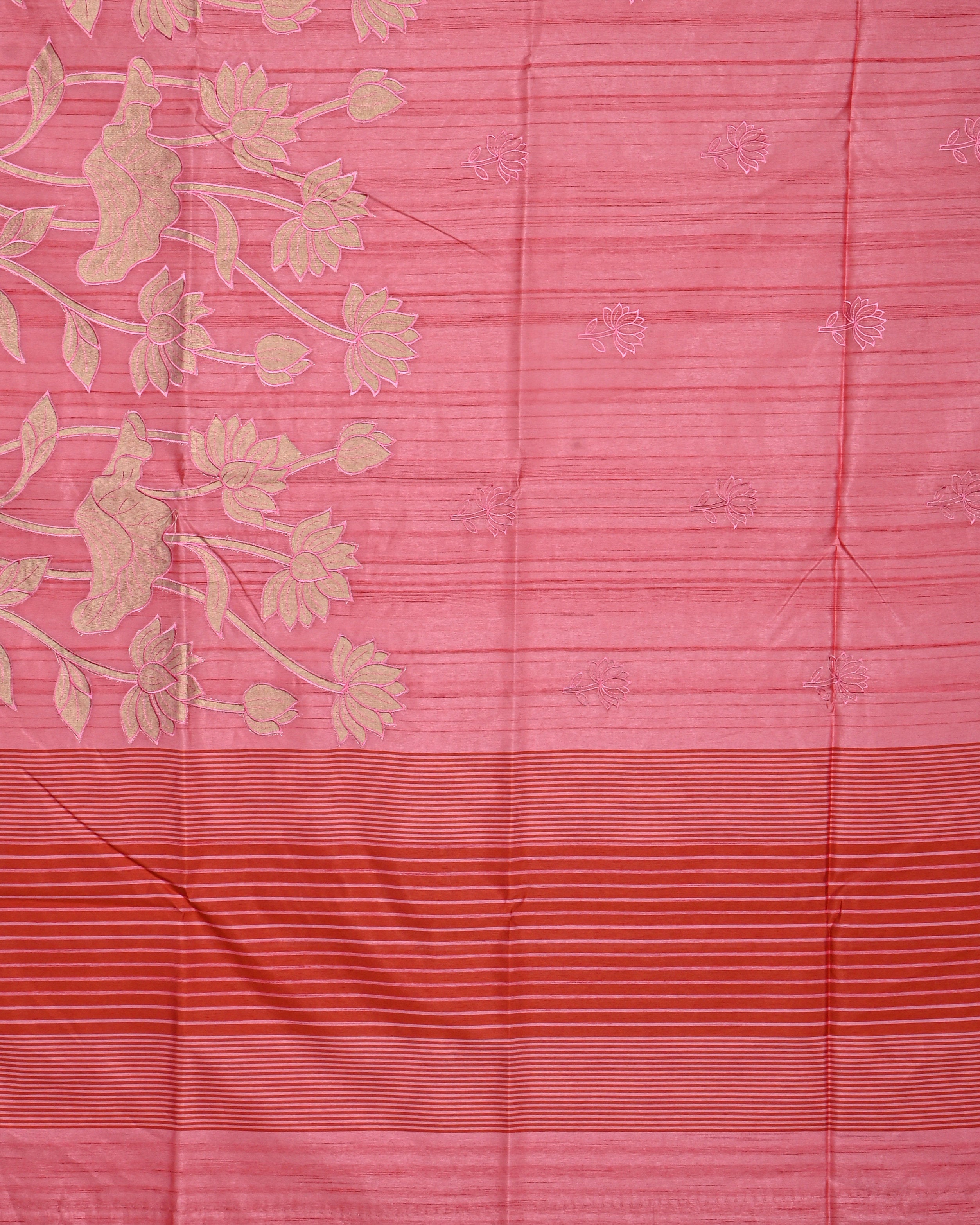 Pink color Silk Saree