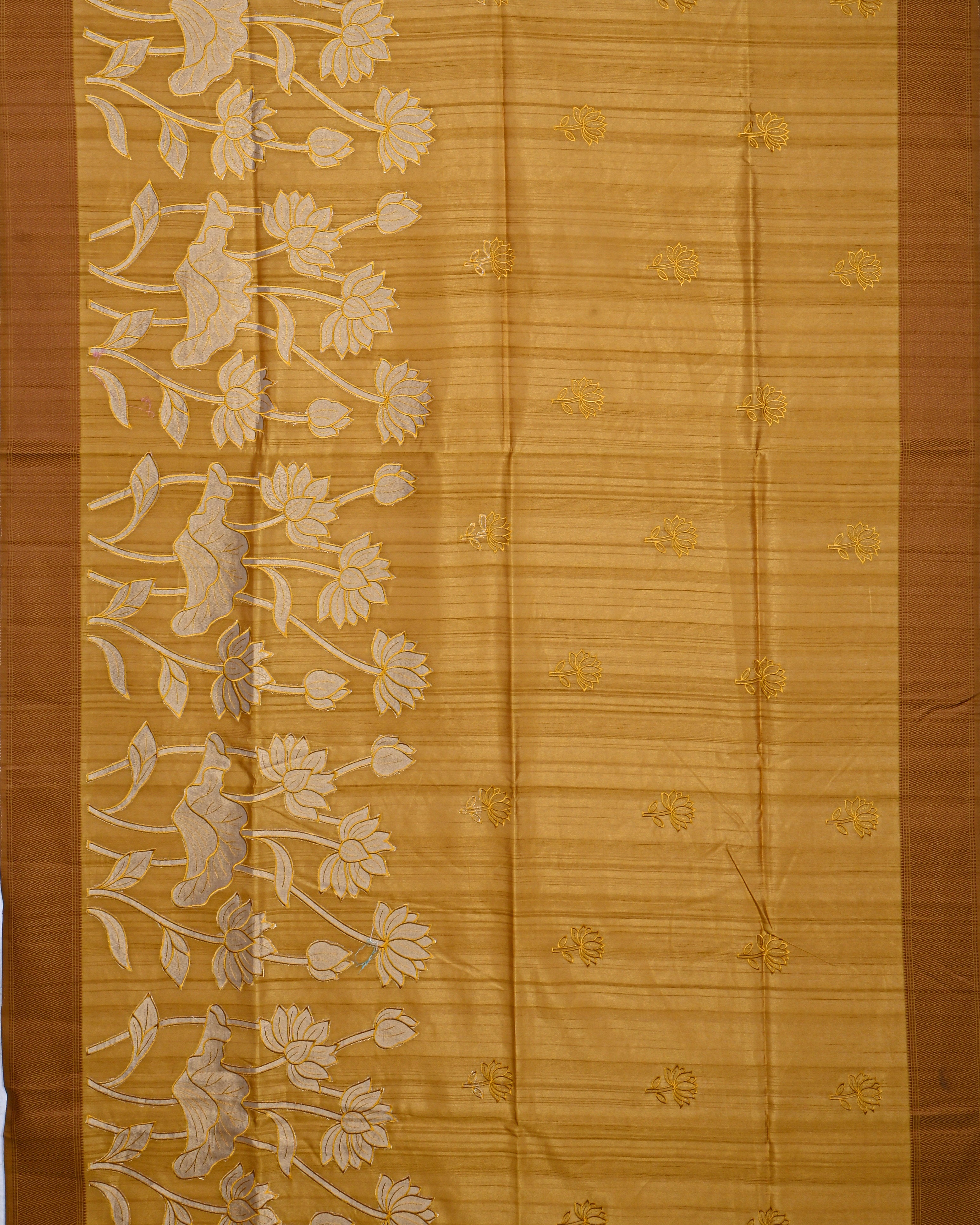 Yellow color Silk Saree