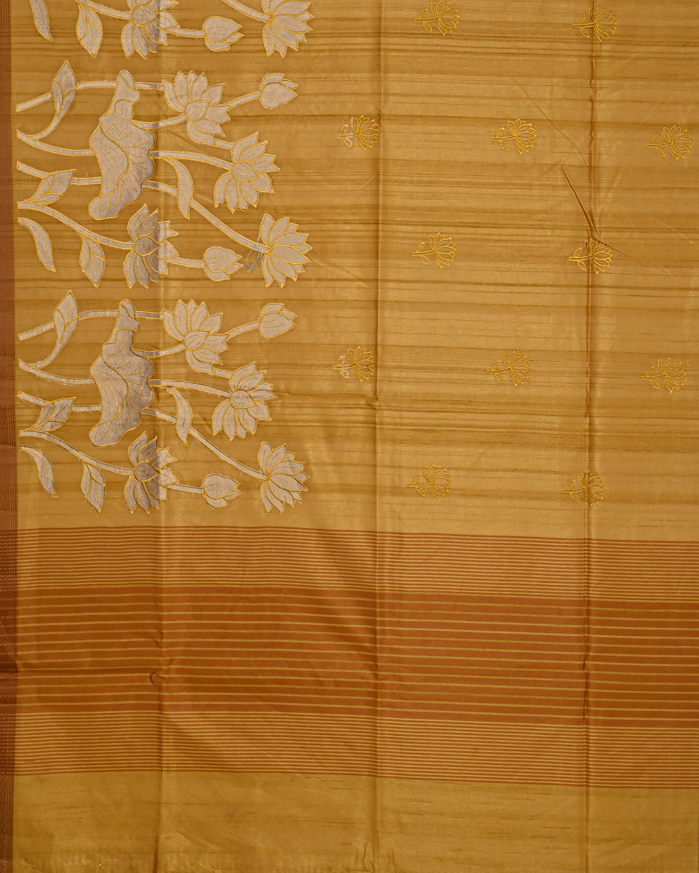 Yellow color Silk Saree