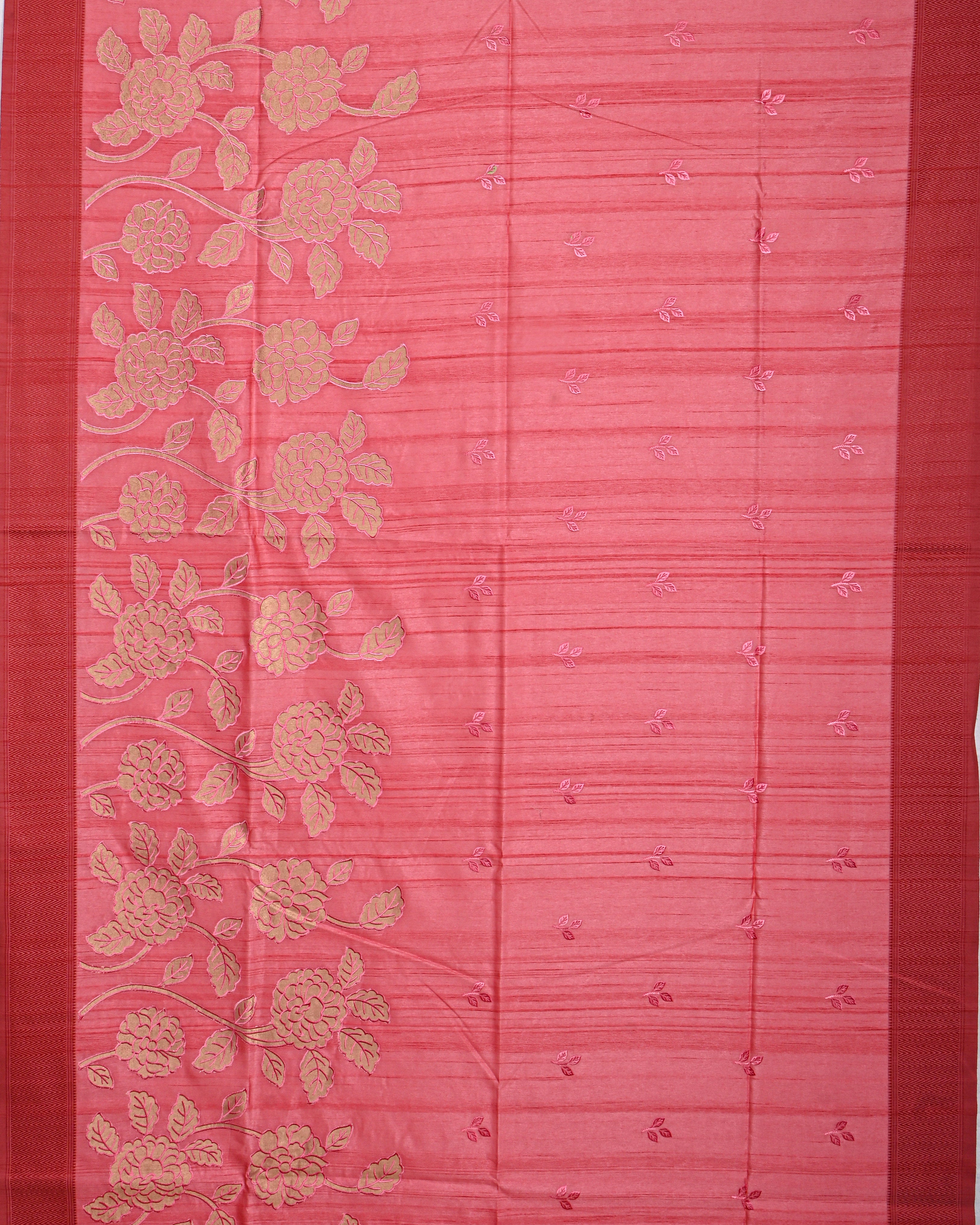 Pink color Silk Saree