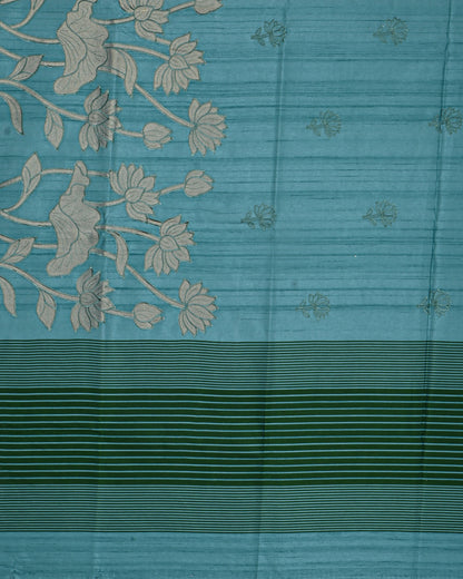 Blue color Silk Saree