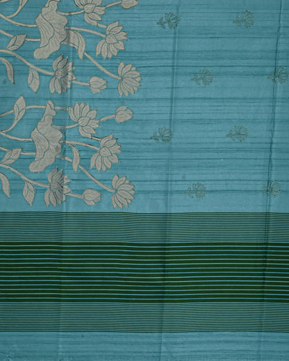 Blue color Silk Saree