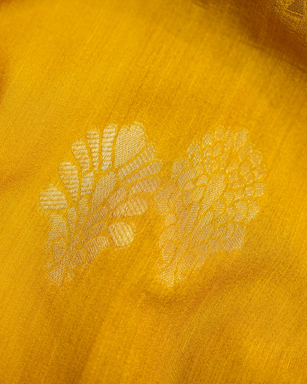 Yellow color Silk Saree