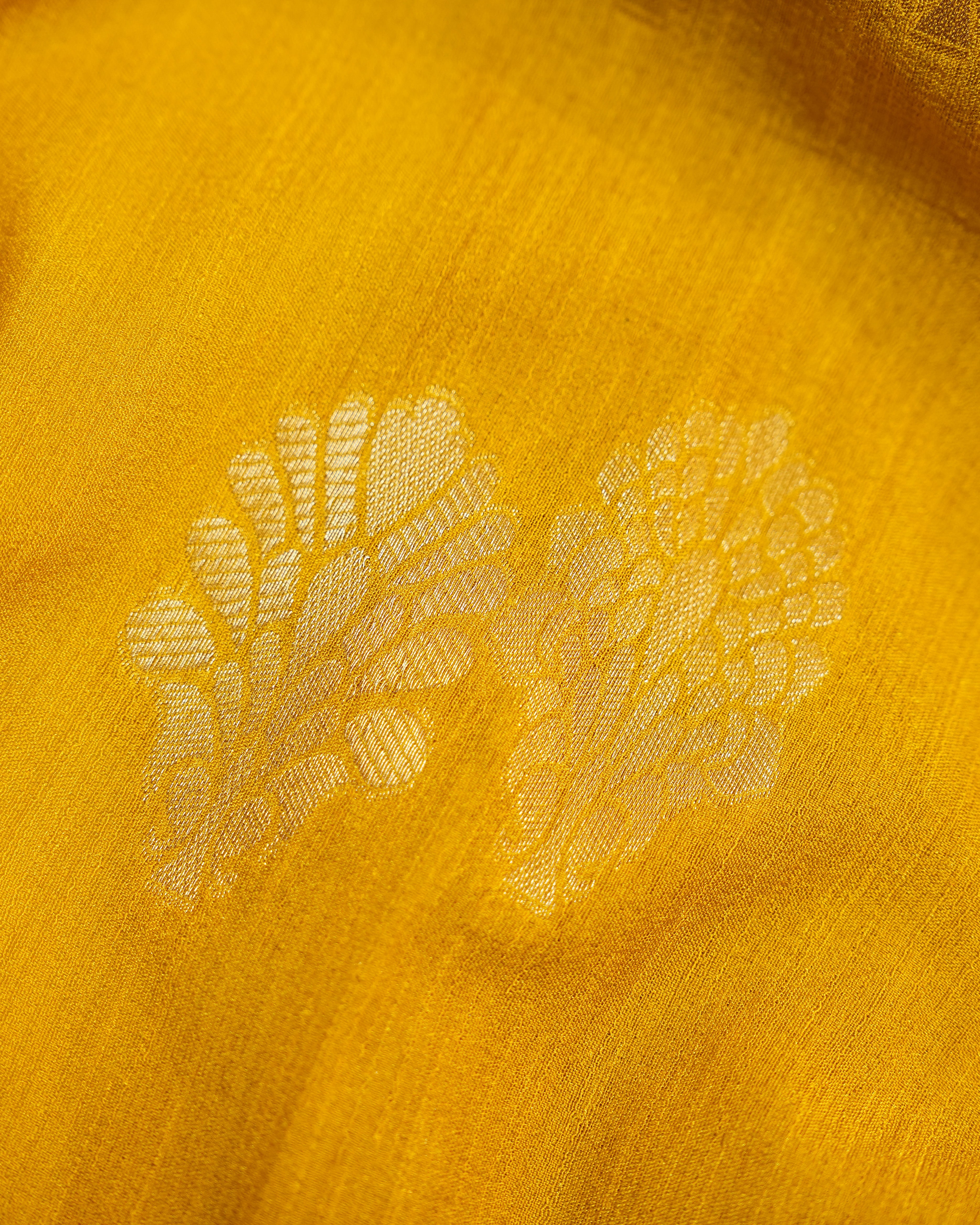 Yellow color Silk Saree