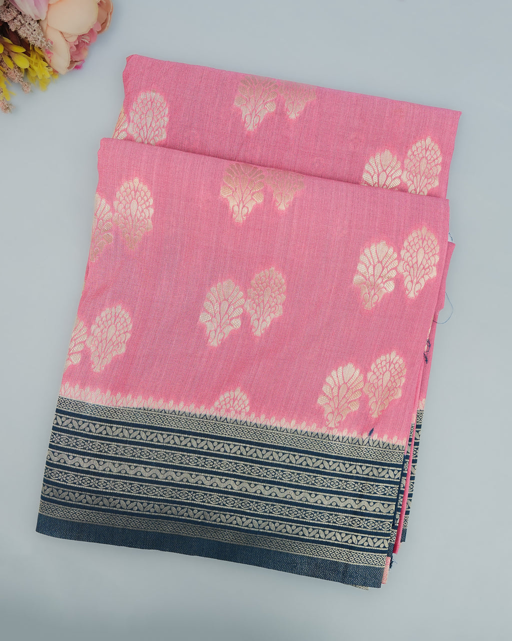 Pink color Silk Saree