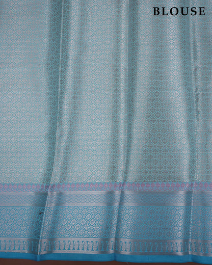 Ferozi Color Silk Kota Saree
