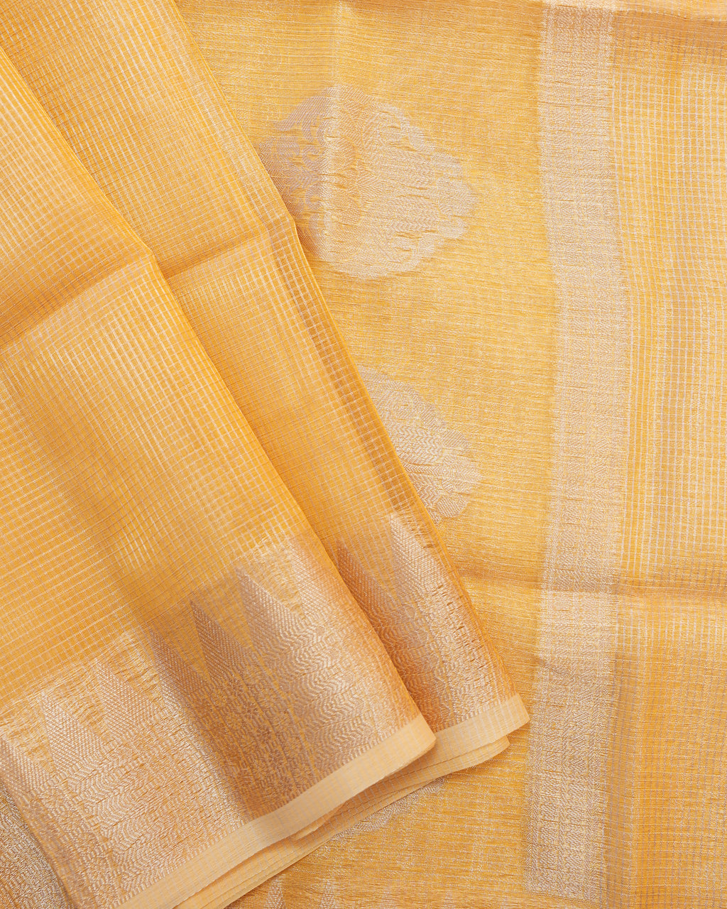 Yellow color Tissue Saree