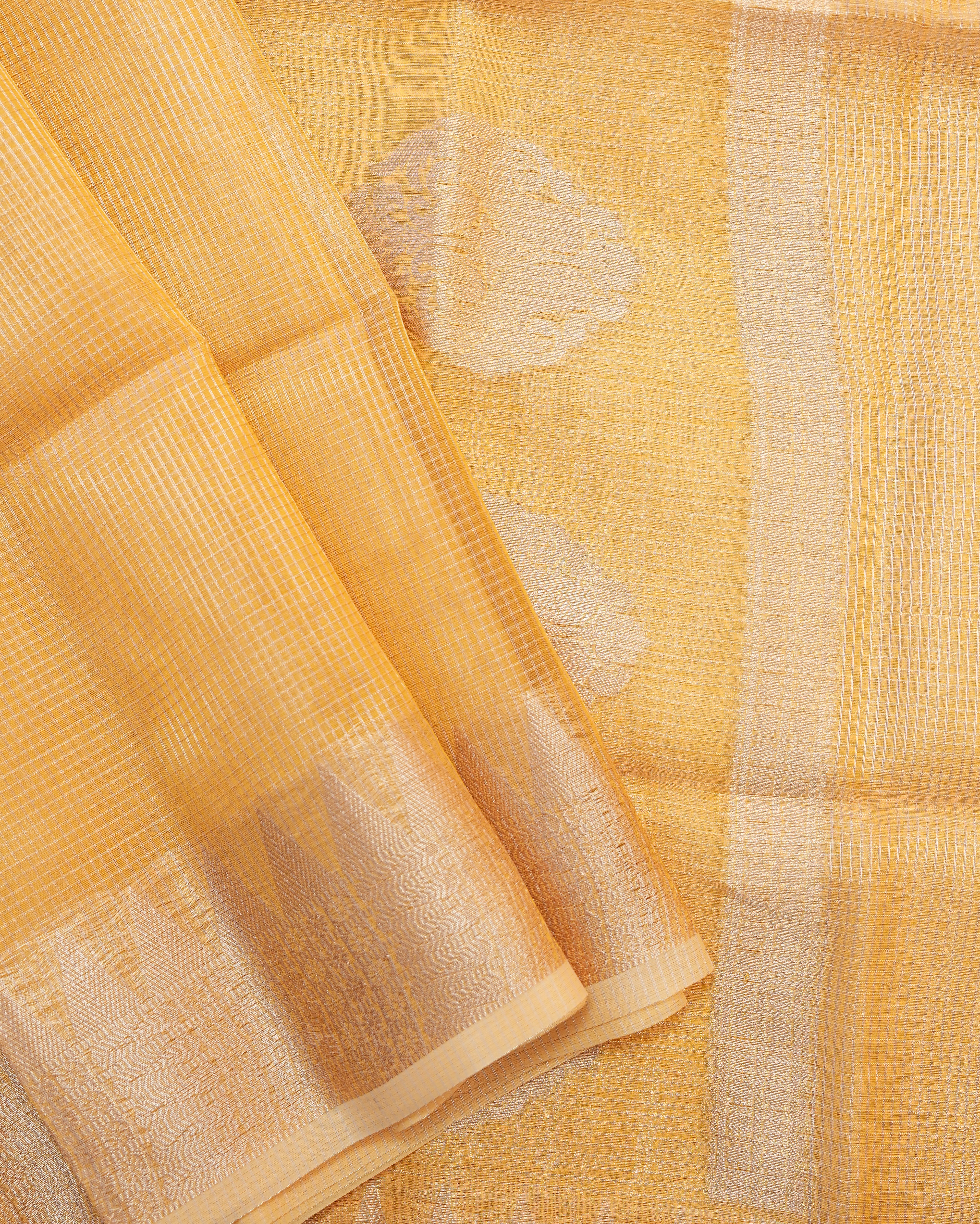 Yellow color Tissue Saree