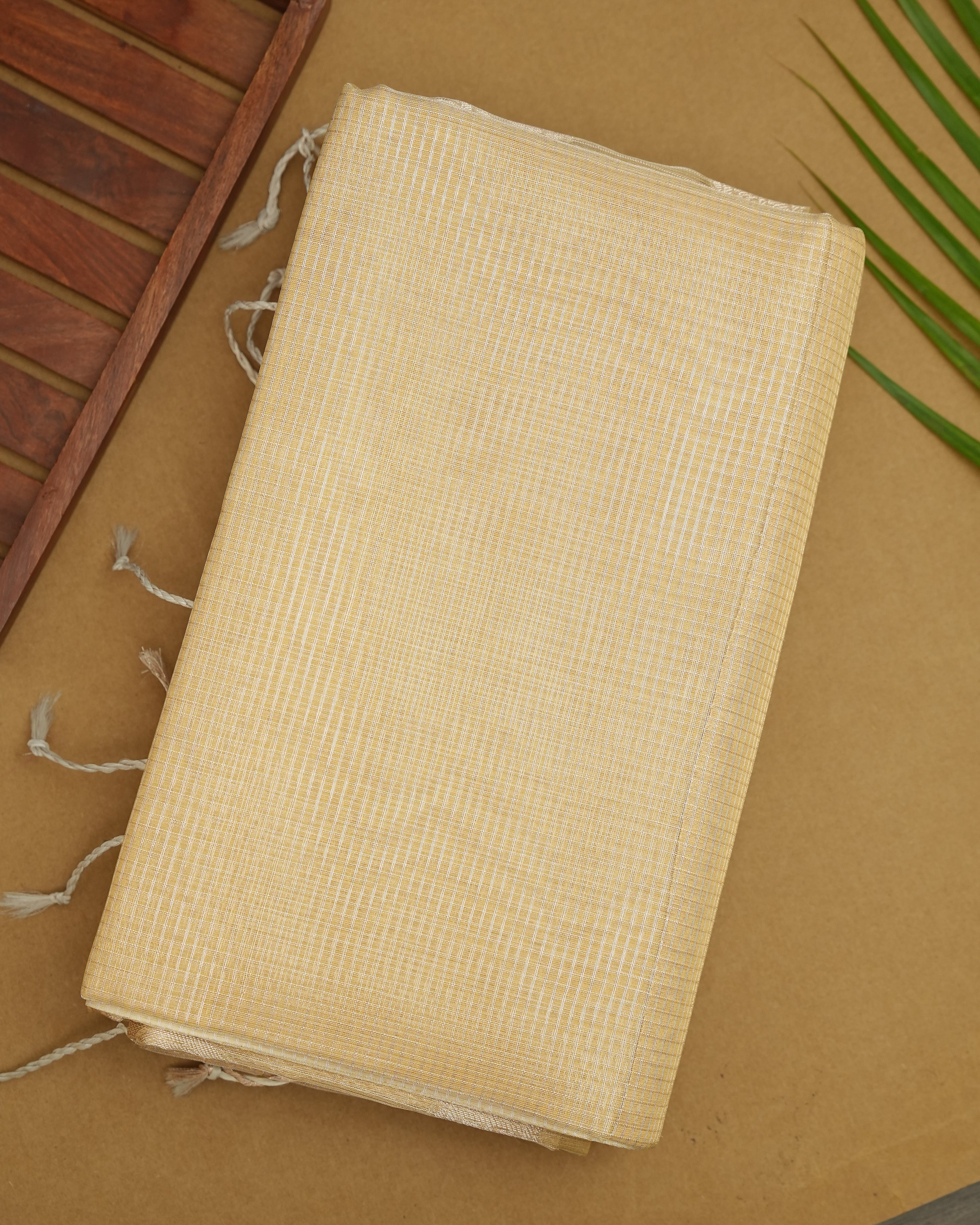 Gold color Tissue Saree