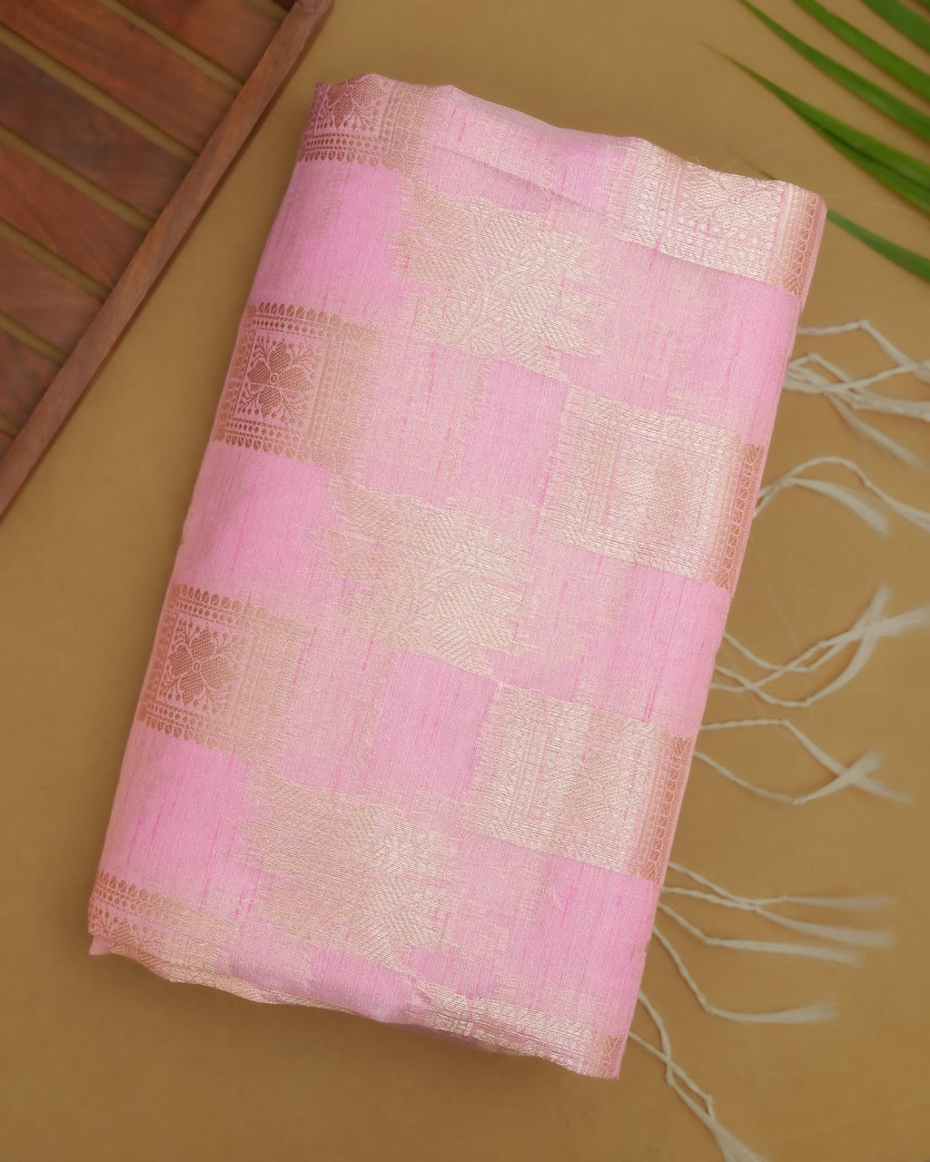 Pink color Silk Saree