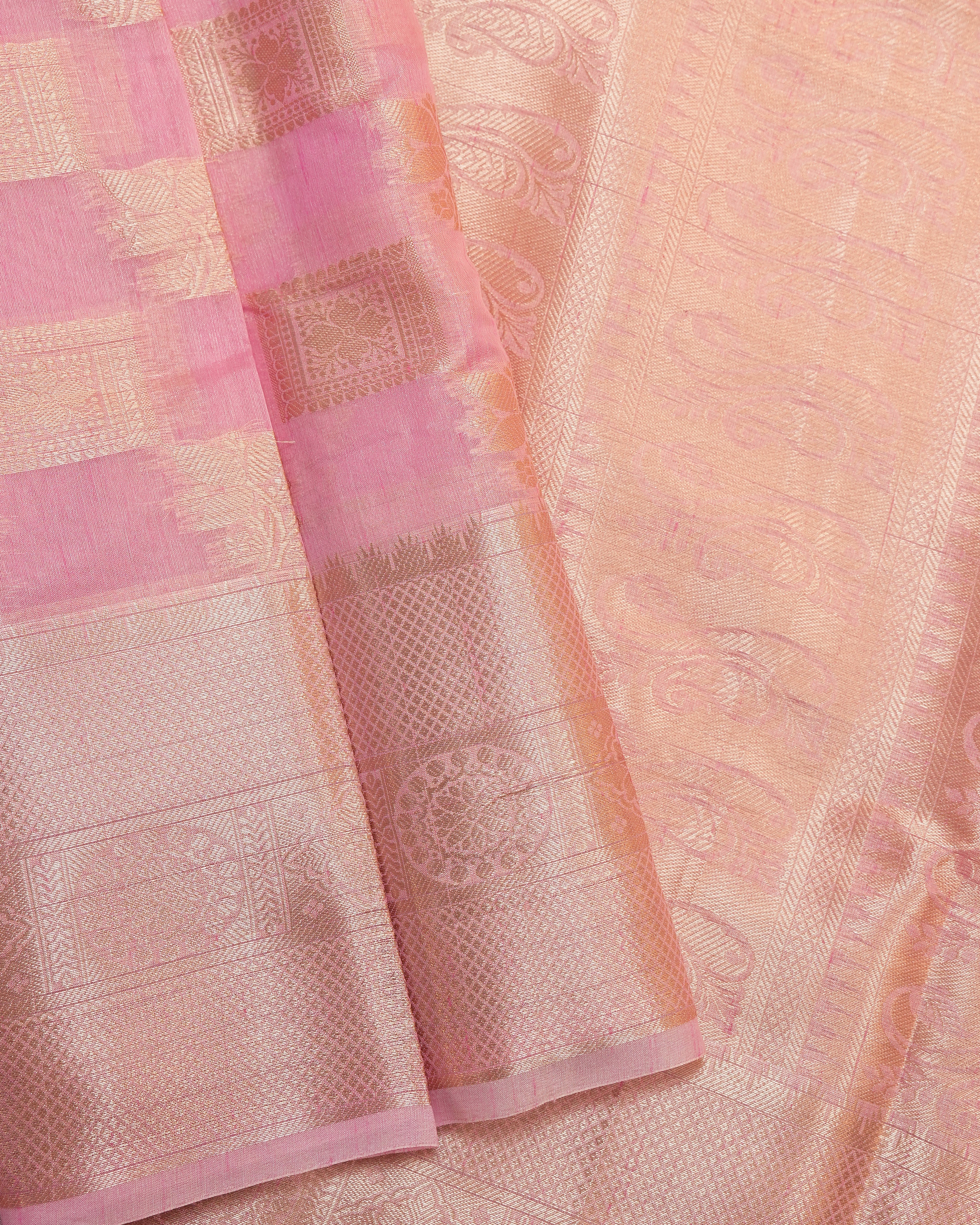 Pink color Silk Saree