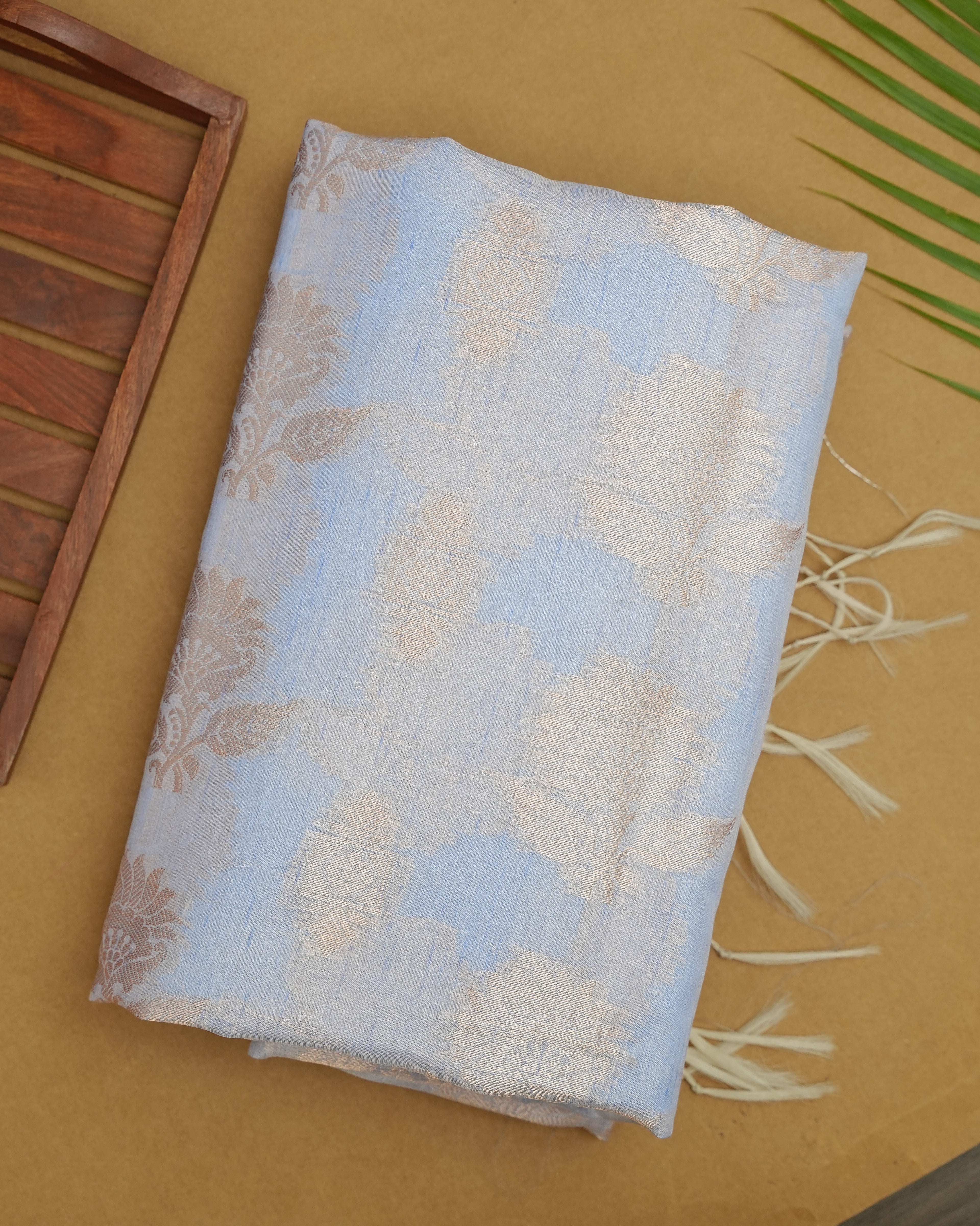 Grey color Silk Saree