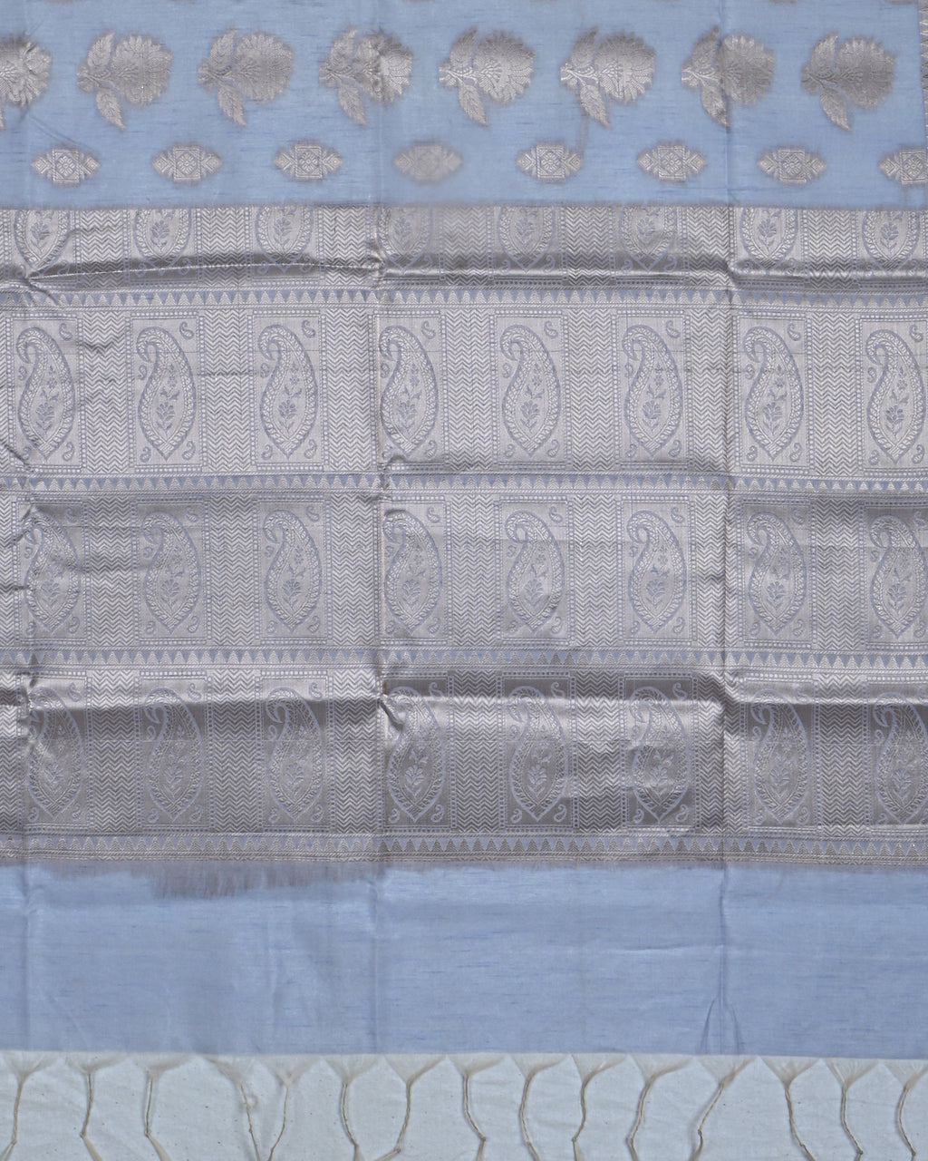 Grey color Silk Saree