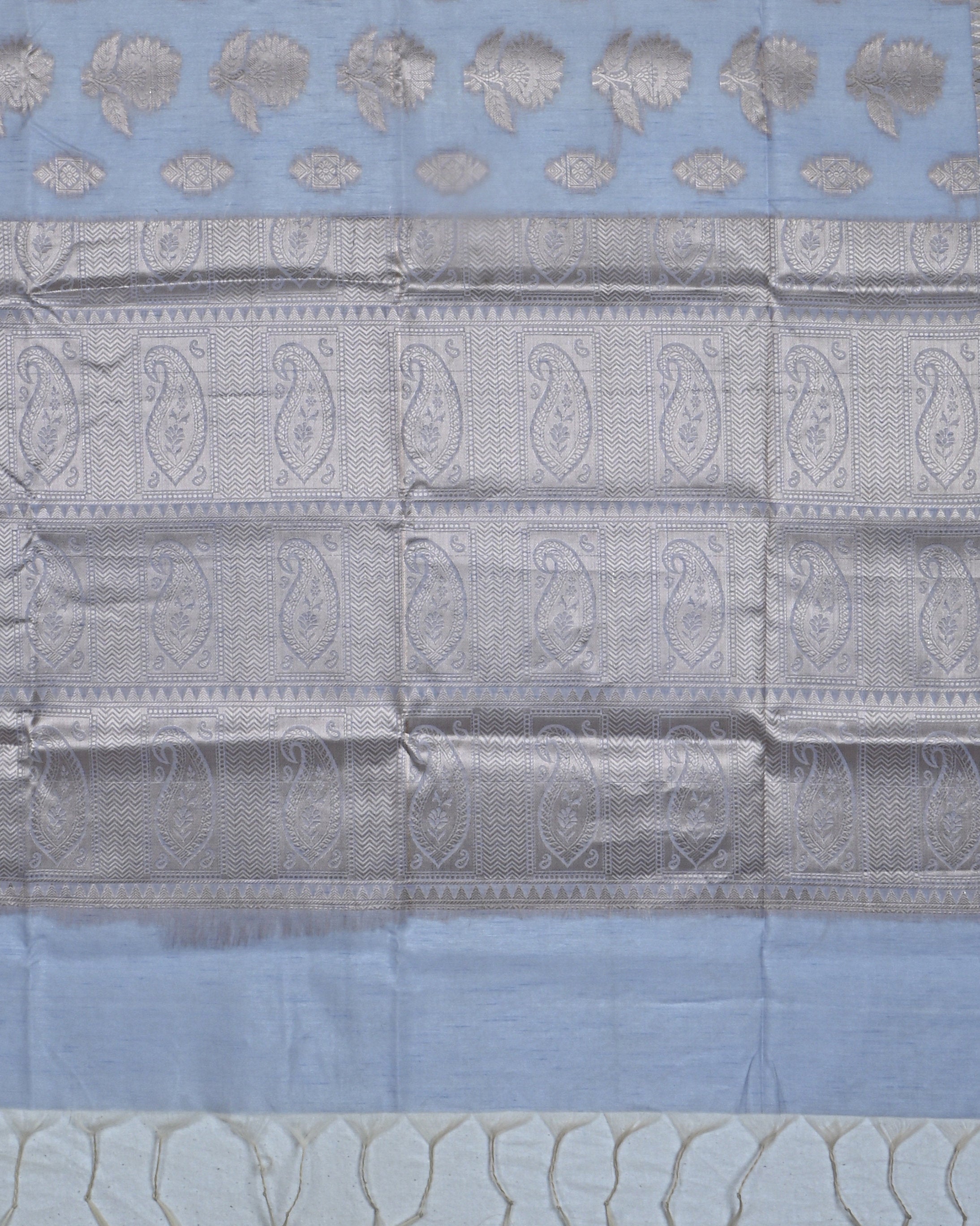 Grey color Silk Saree