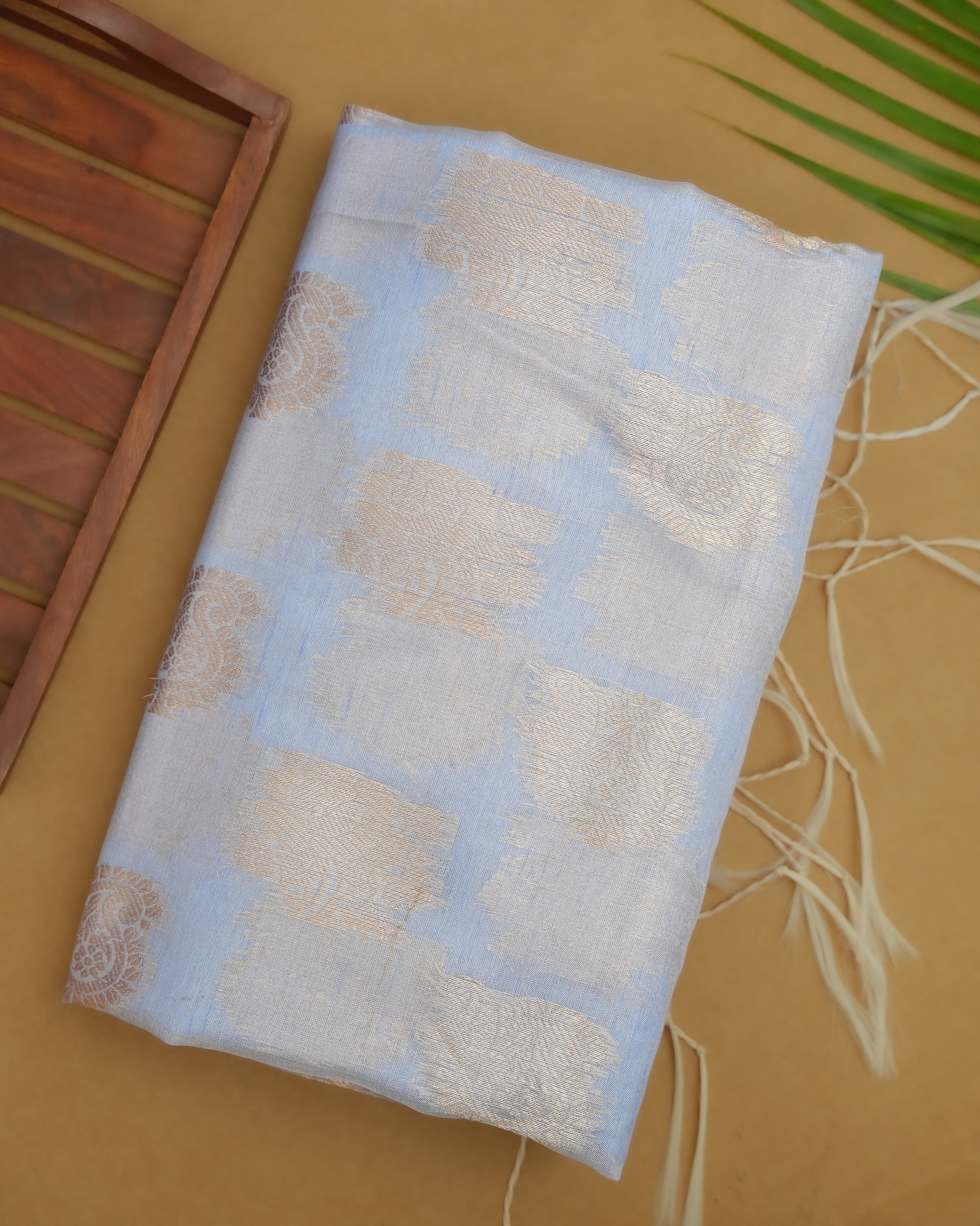 Grey color Silk Saree