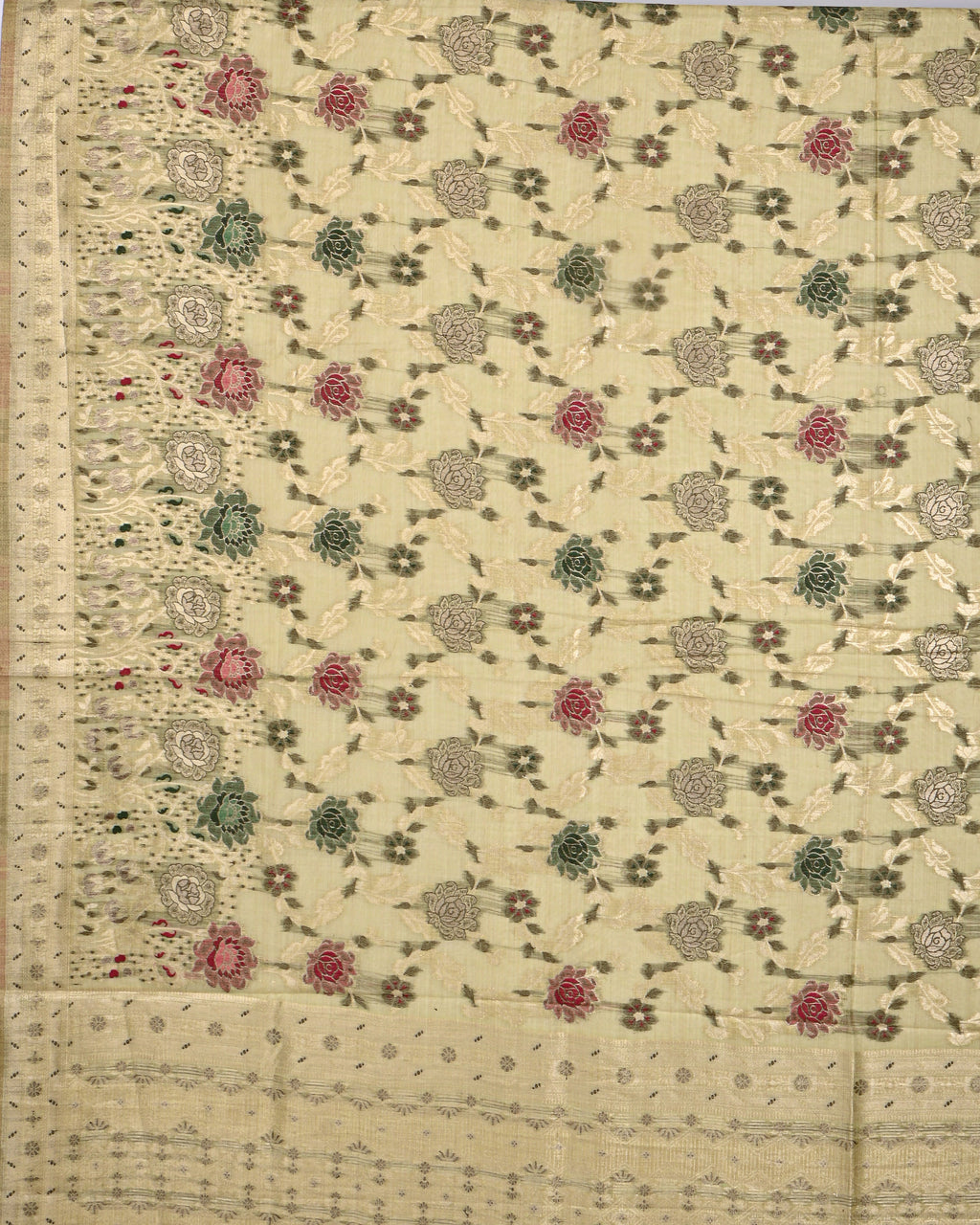 Green color Chanderi Saree